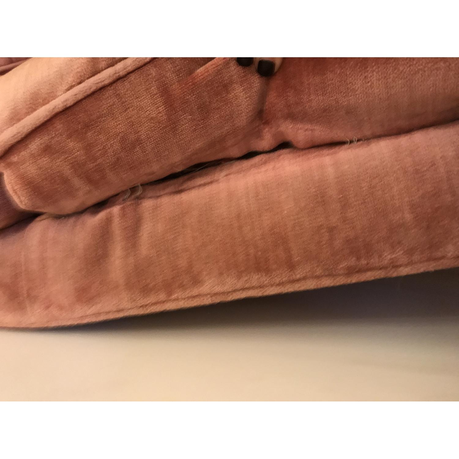 1920s Antique Pink Velvet Sofa - image-5