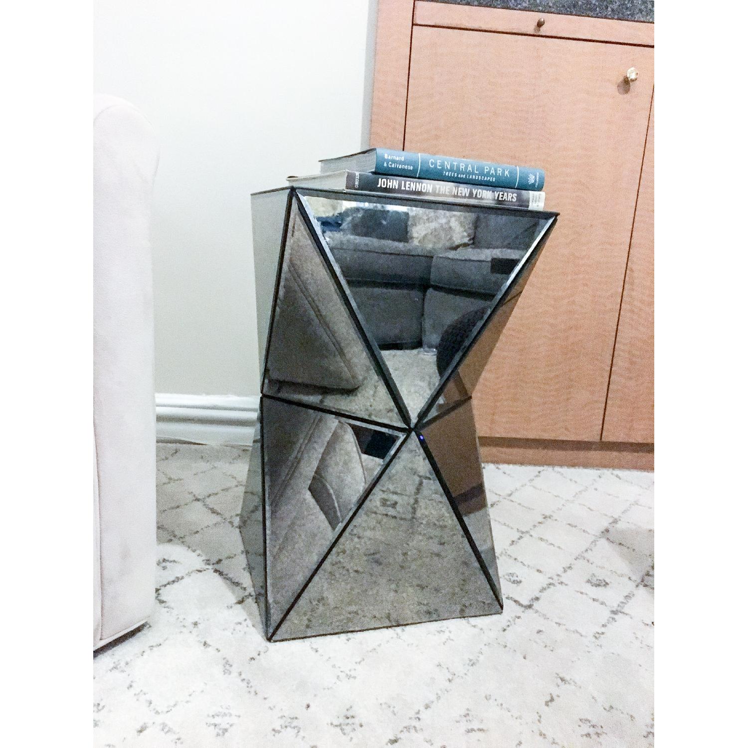 West Elm Faceted Mirror Side Table - image-2