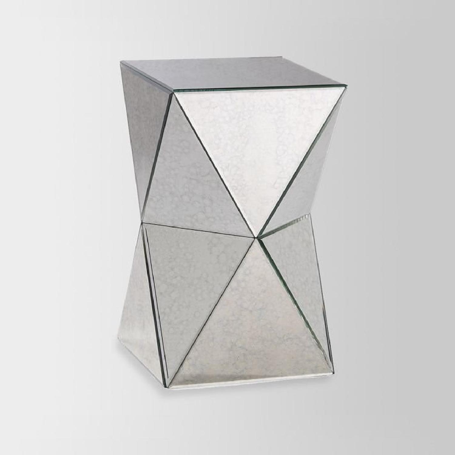 West Elm Faceted Mirror Side Table - image-0