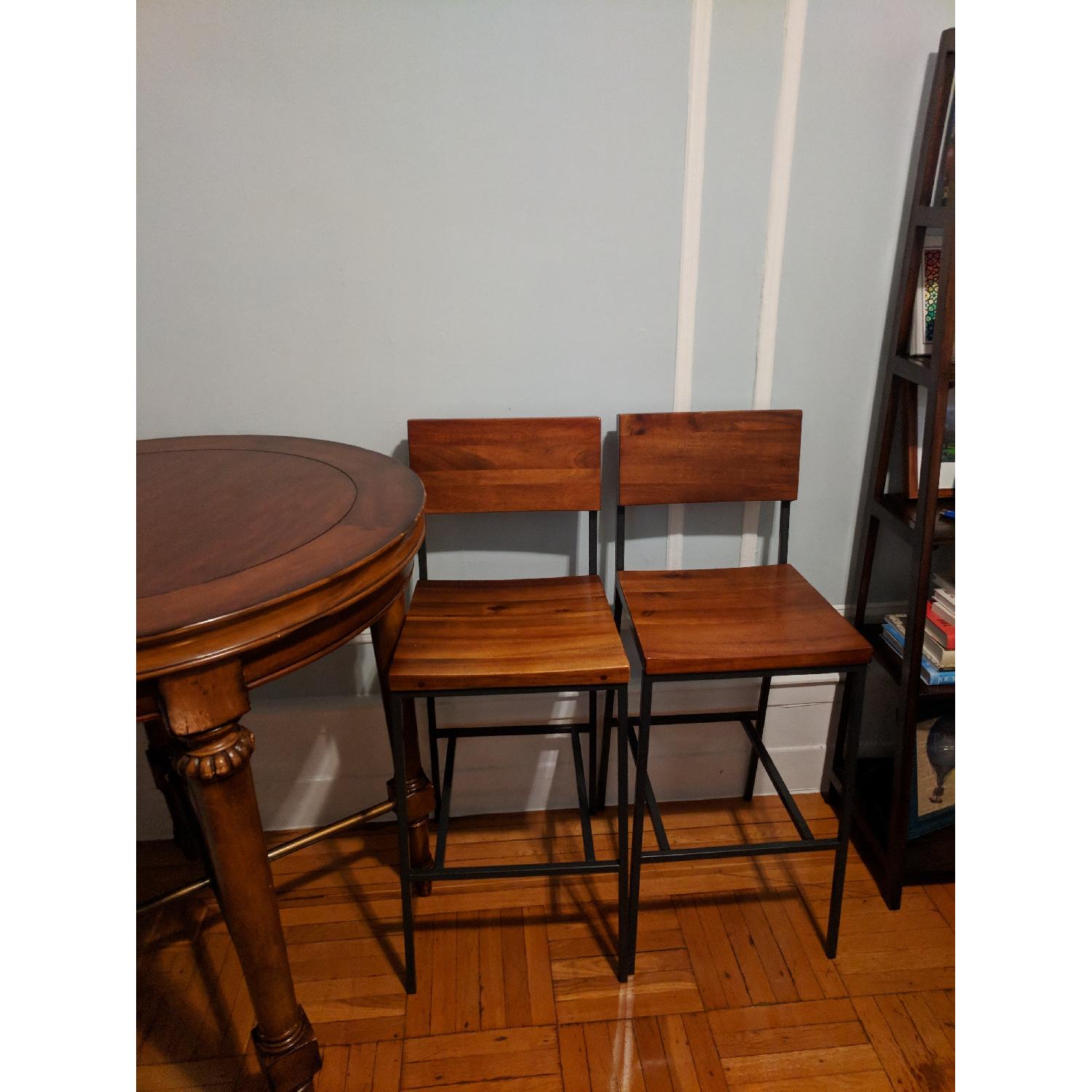 West Elm Rustic Bar Stools - image-1