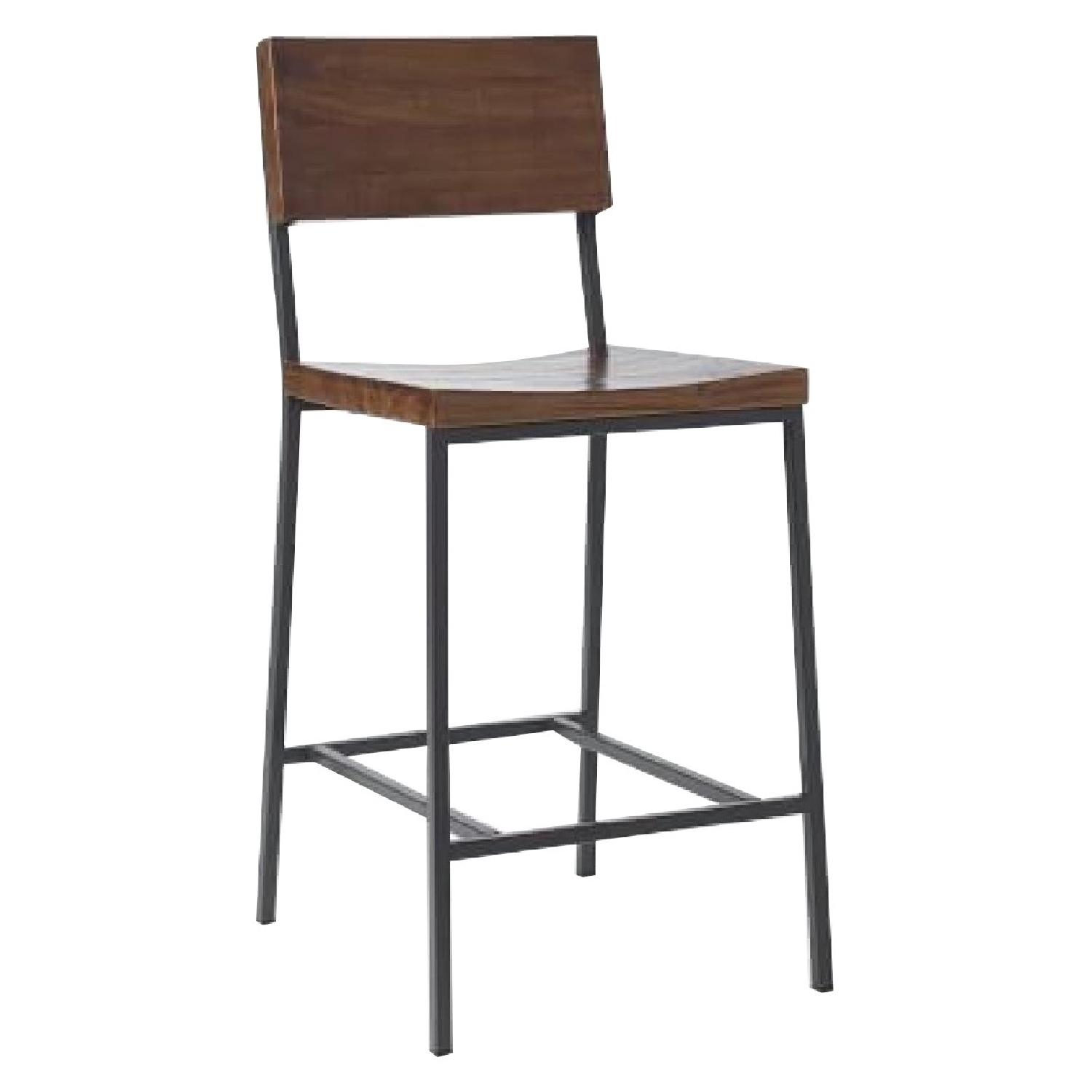 West Elm Rustic Bar Stools - image-0