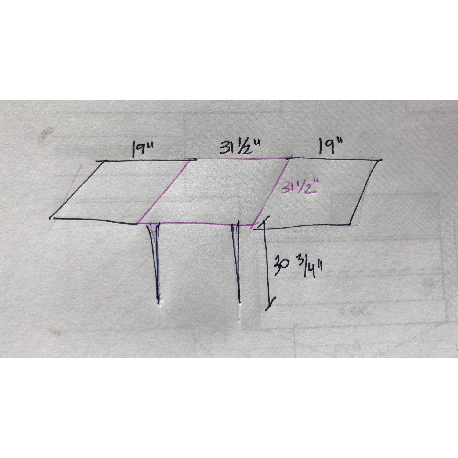 White Drop-Leaf Dining Table - image-3