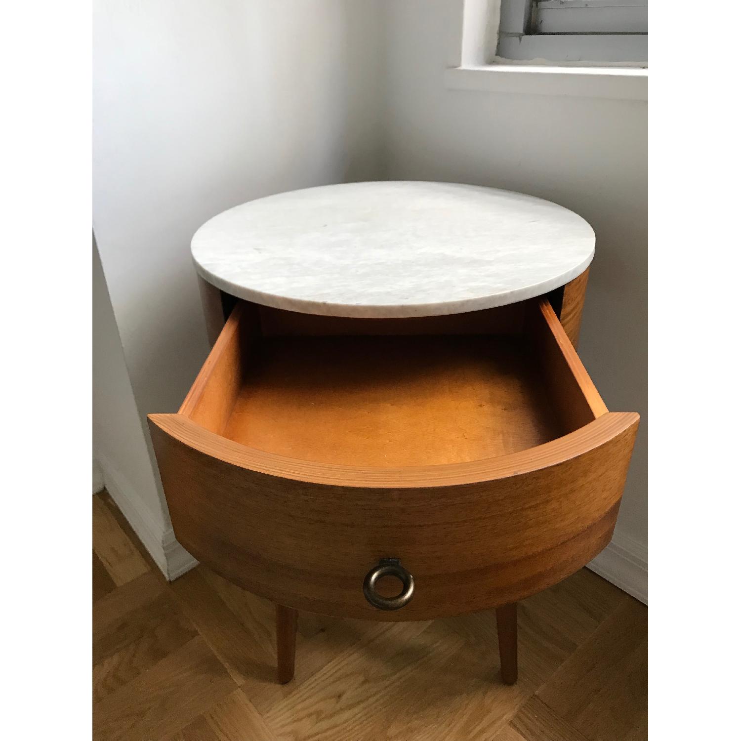 West Elm Penelope Acorn w/ Marble Top Nightstands - image-3