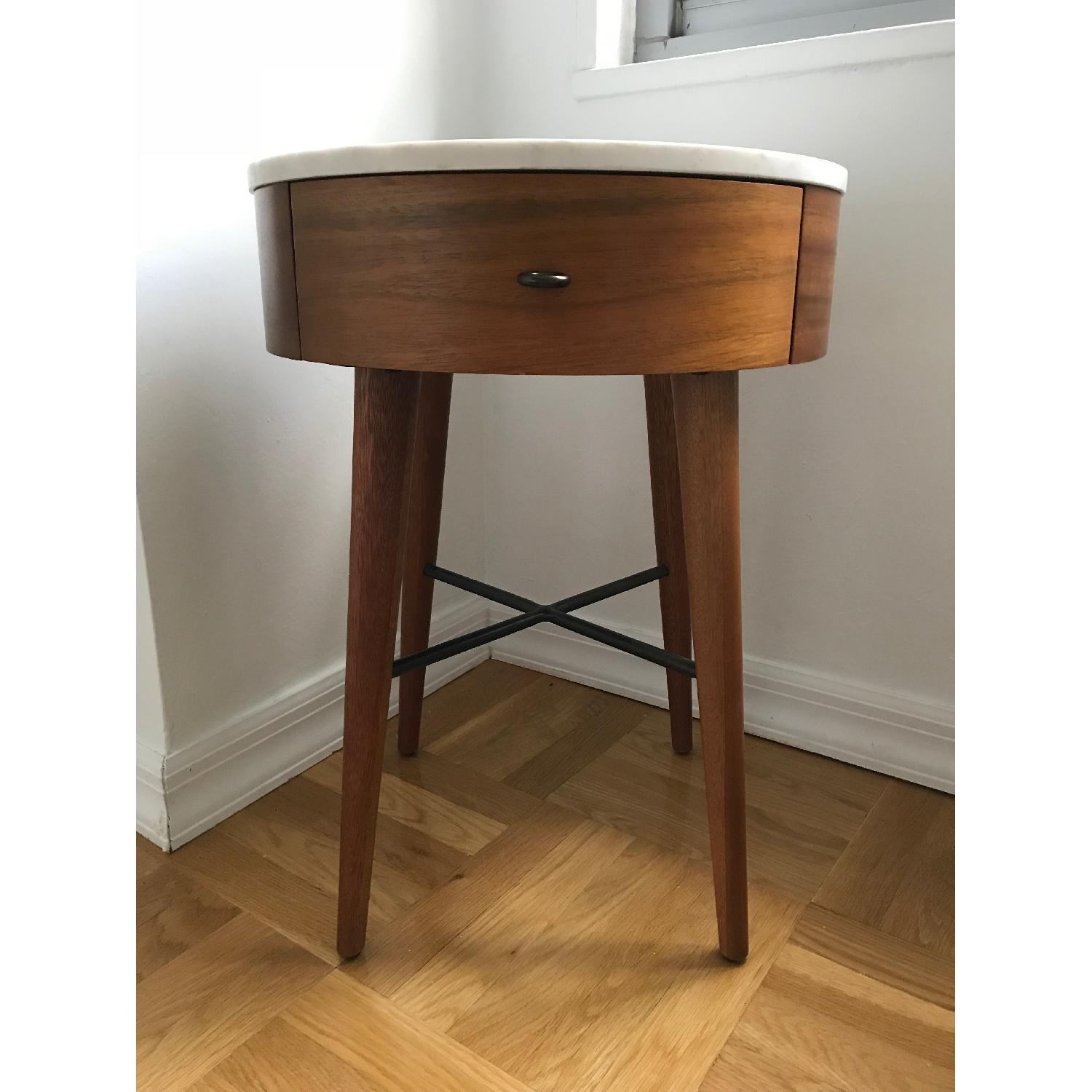 West Elm Penelope Acorn w/ Marble Top Nightstands - image-4