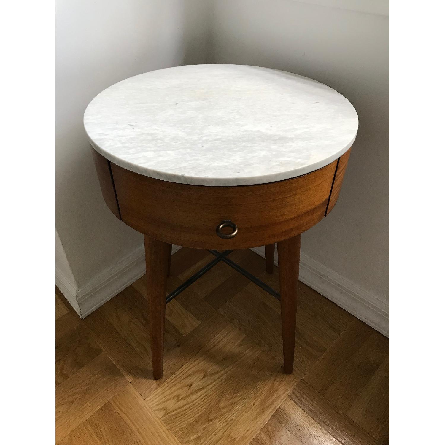 West Elm Penelope Acorn w/ Marble Top Nightstands - image-8