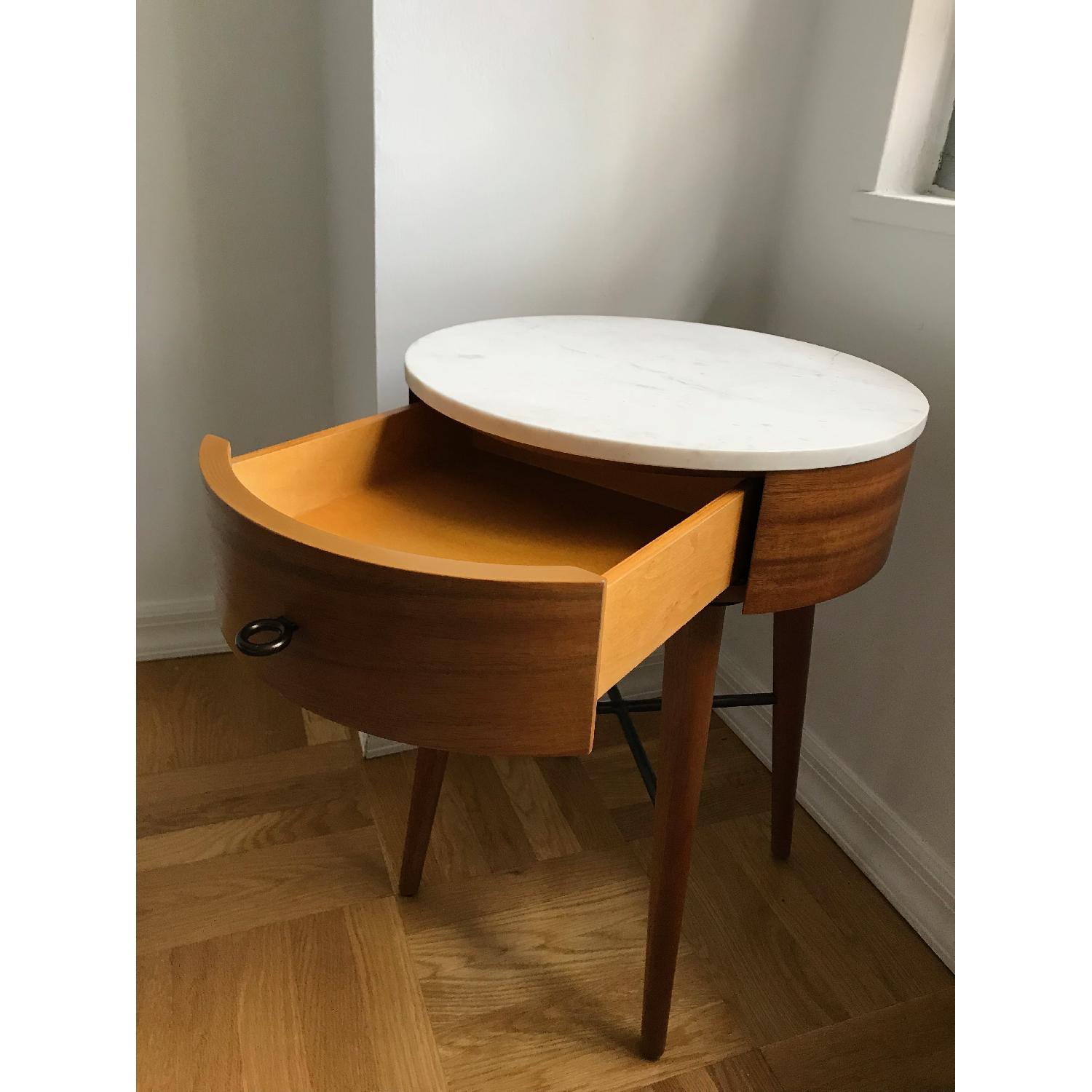 West Elm Penelope Acorn w/ Marble Top Nightstands - image-12