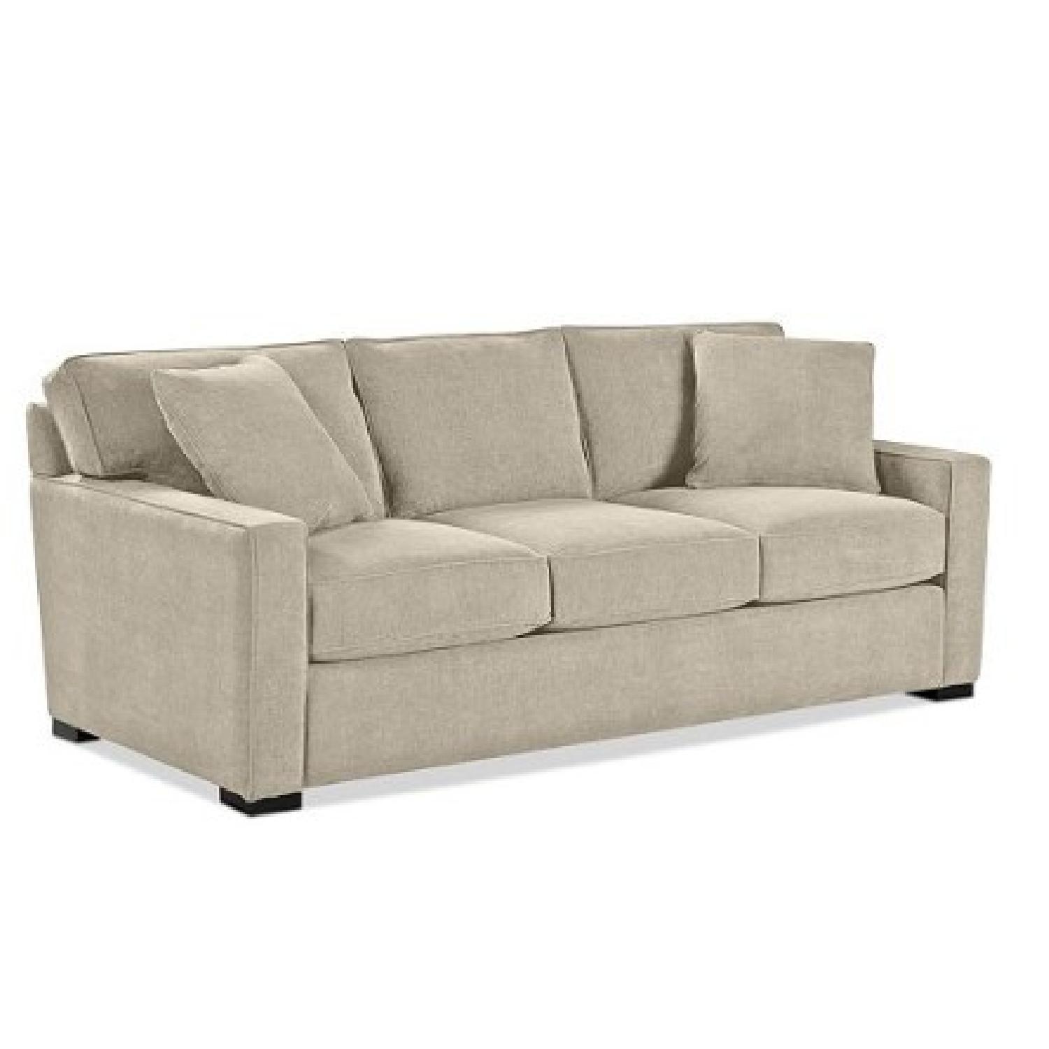 Macy's Radley Chrome Beige 3 Seater Sofa AptDeco