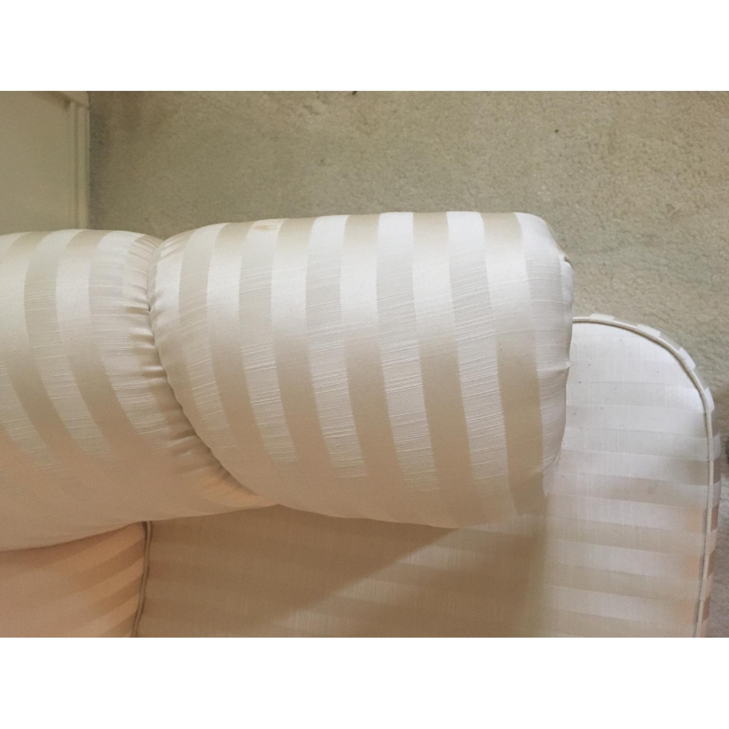 White on White Stripe Sofa + Loveseat - image-4