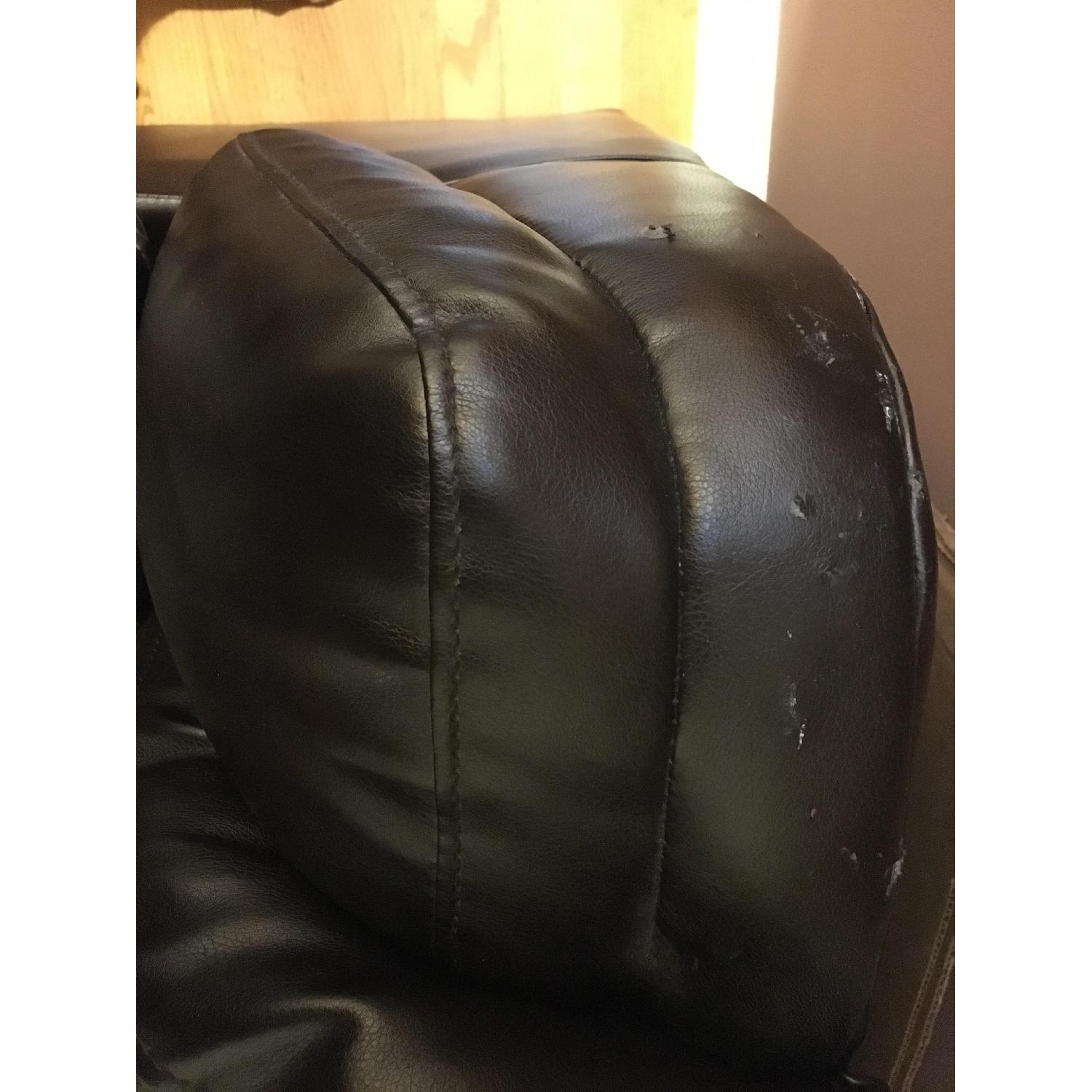 Jordan's Furniture Brown Leather Couch - image-5