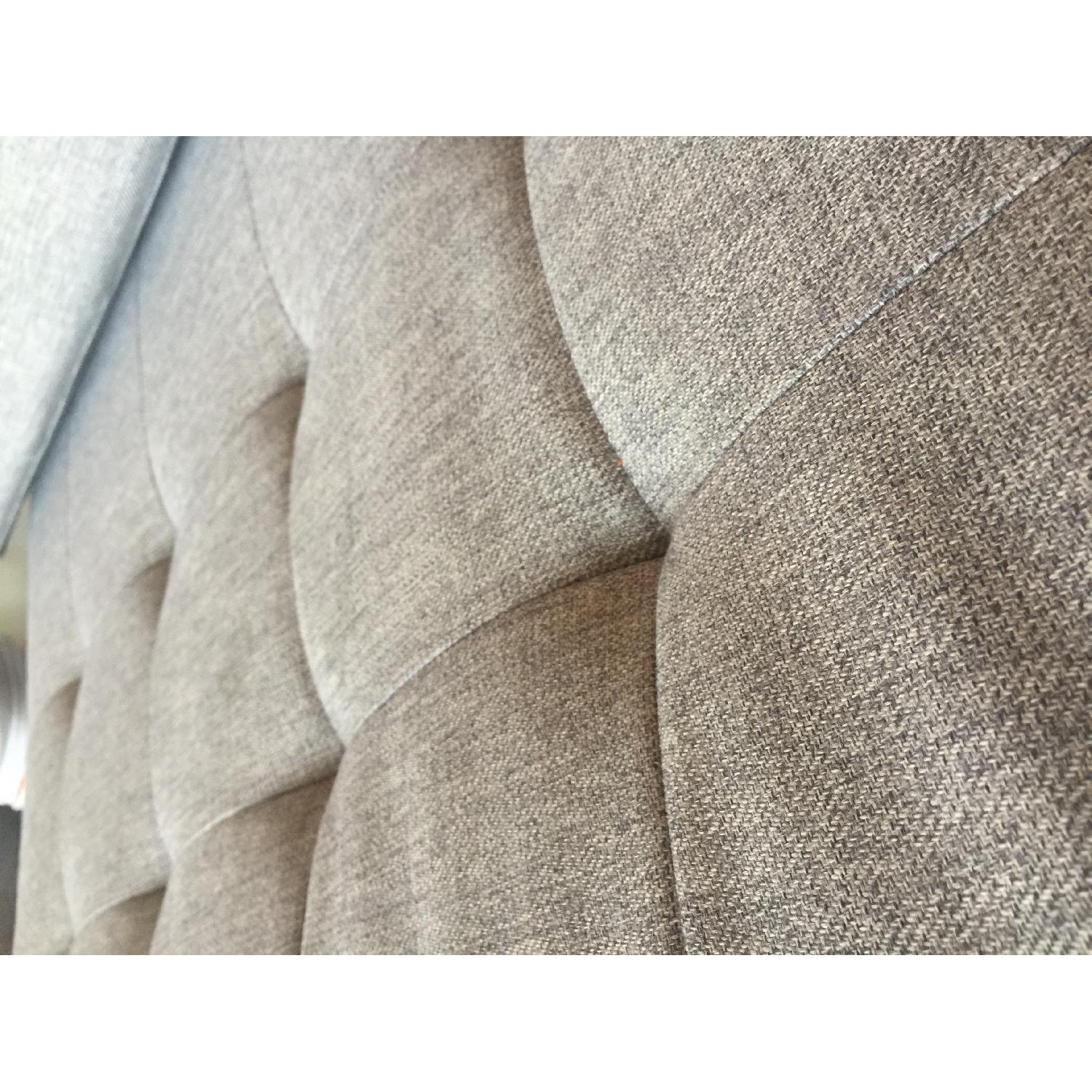 CB2 Ditto II Gray Tufted Sectional Sofa w/ Chaise - image-2