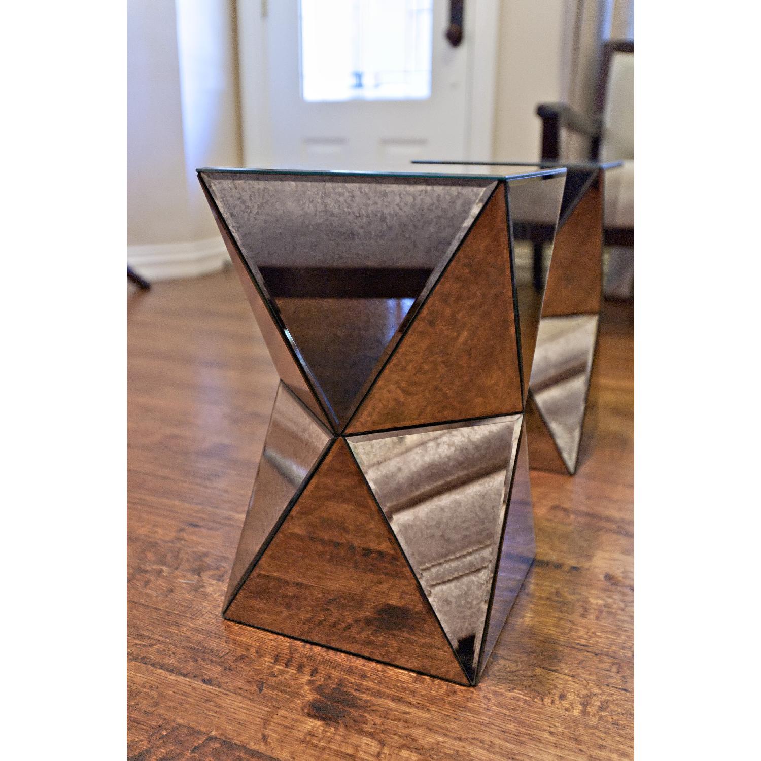 West Elm Faceted Mirror Side Table - image-4