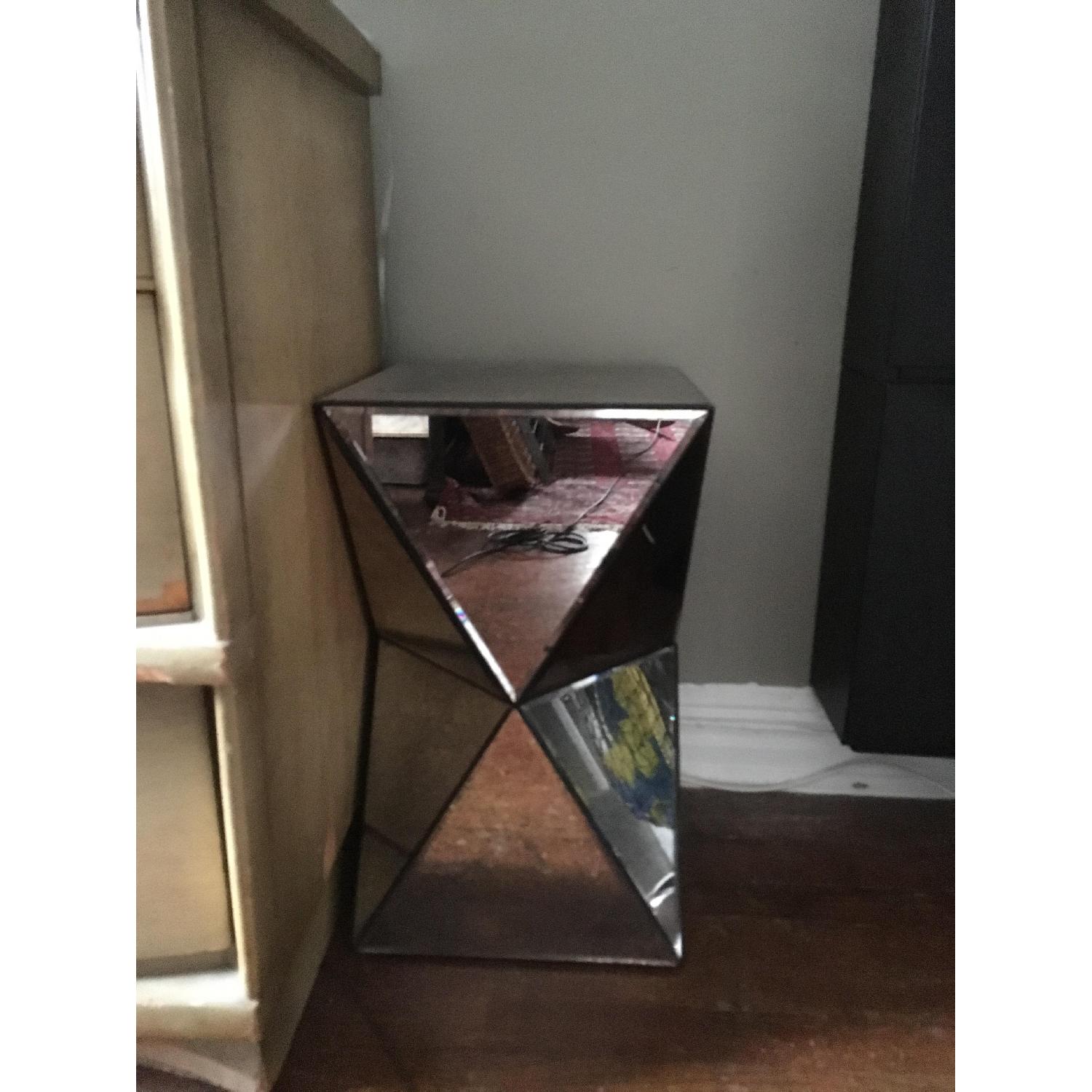 West Elm Faceted Mirror Side Table - image-6
