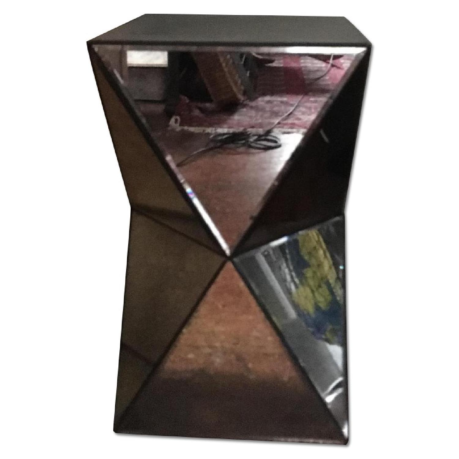 West Elm Faceted Mirror Side Table - image-0