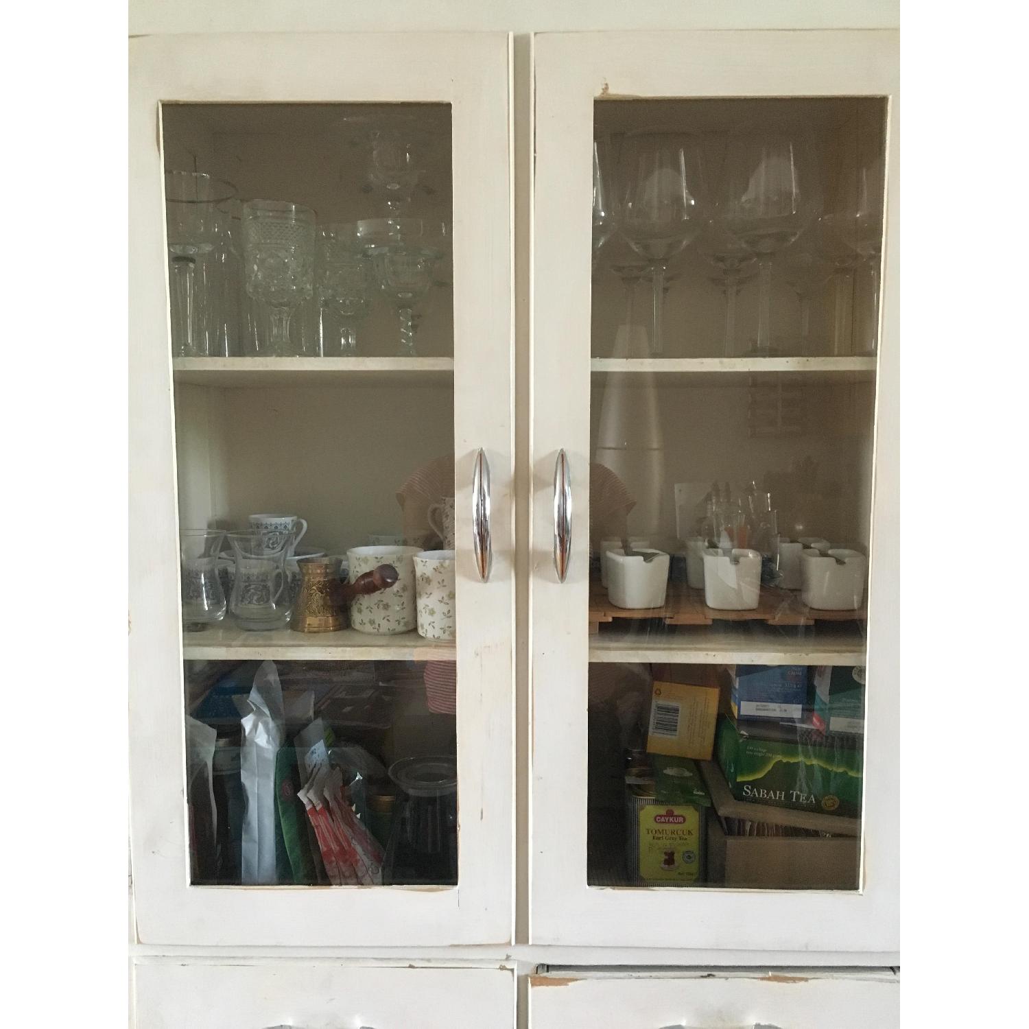 White Kitchen Cabinet/Hutch - image-4