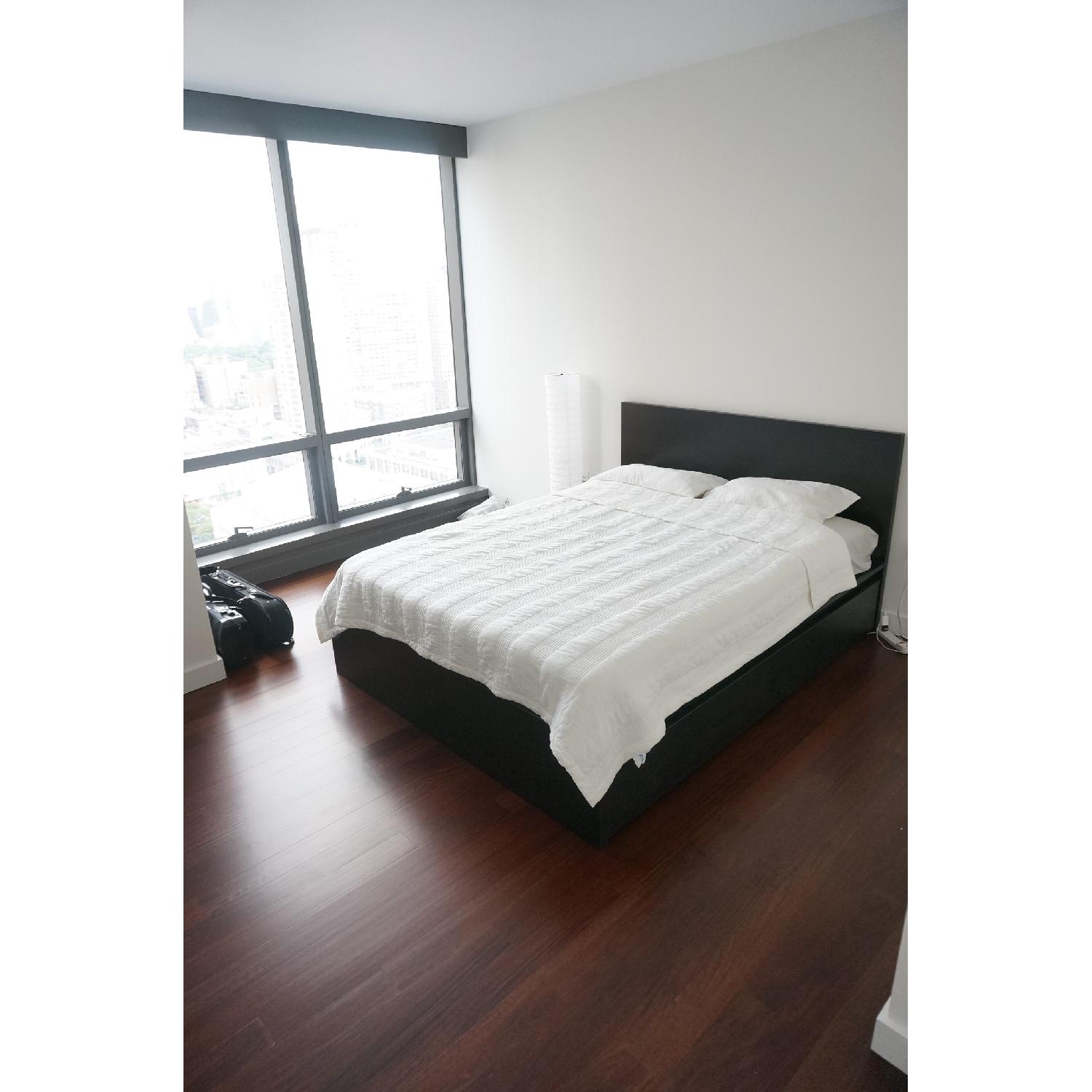 Ikea Malm Black/Dark Brown Queen Size Bed Frame w/ Slats - image-7