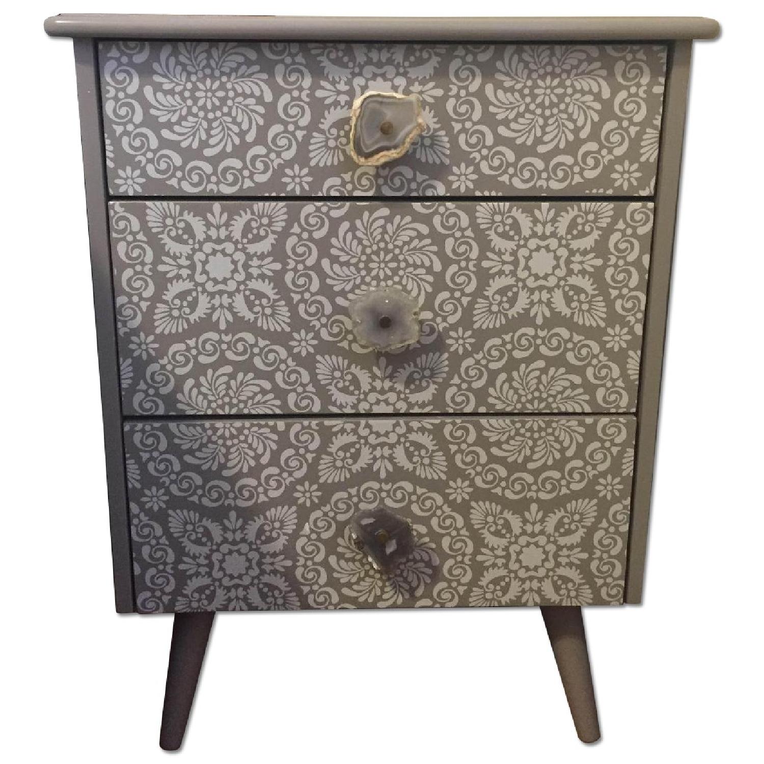 Urban Outfitters Nightstand w/ West Elm Agate Knobs AptDeco