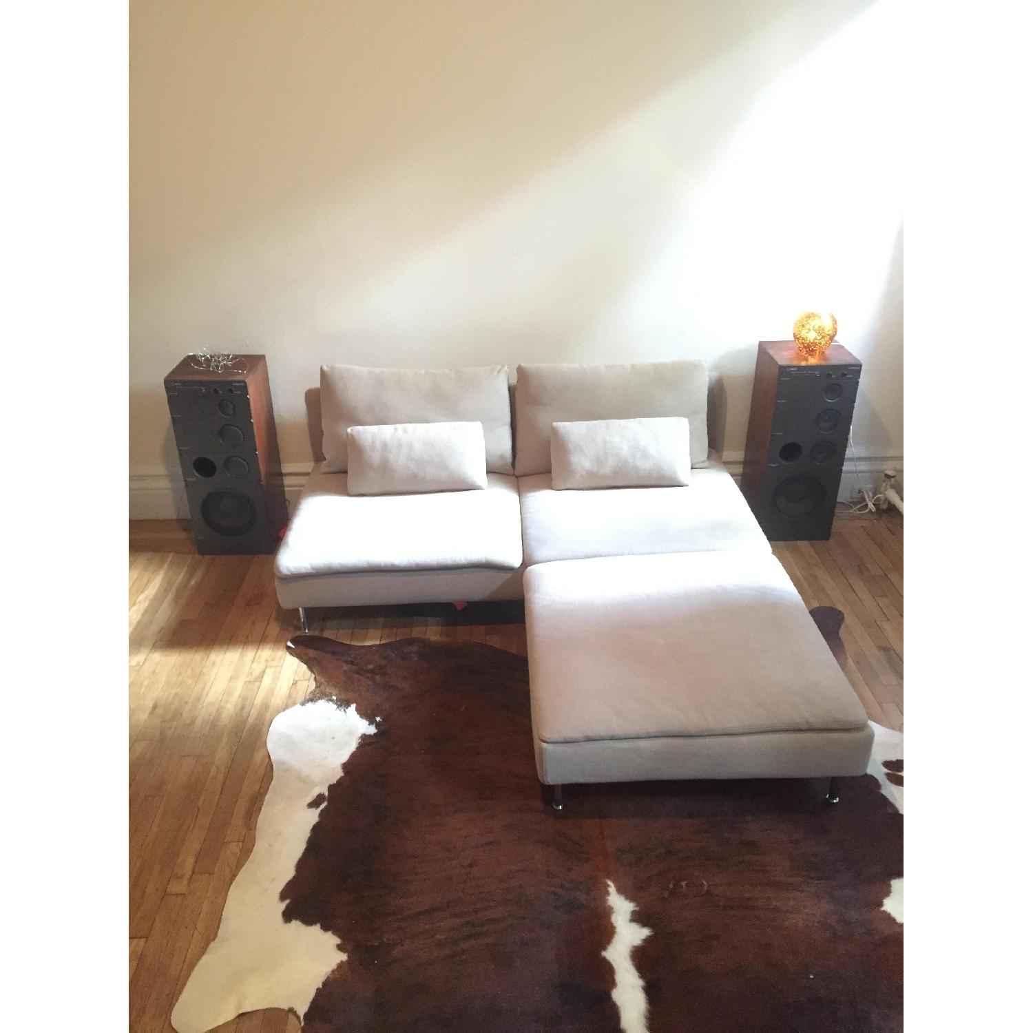 Ikea Soderhamn Sofa w/ Chaise & Ottoman in Beige AptDeco