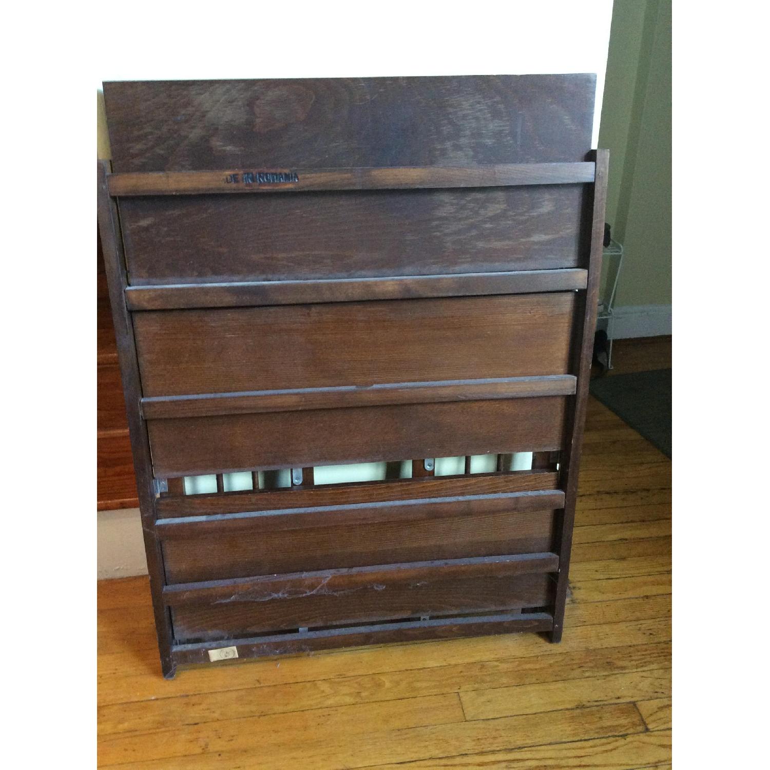 Antique Wooden Folding Bookshelf - image-3