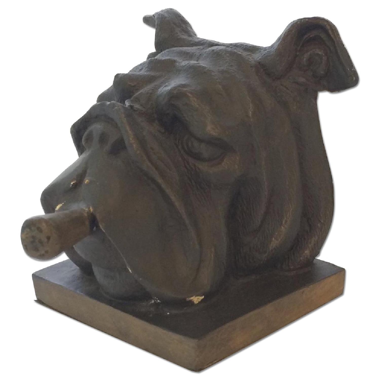 All Brass Cigar Bulldog Bookends - image-7