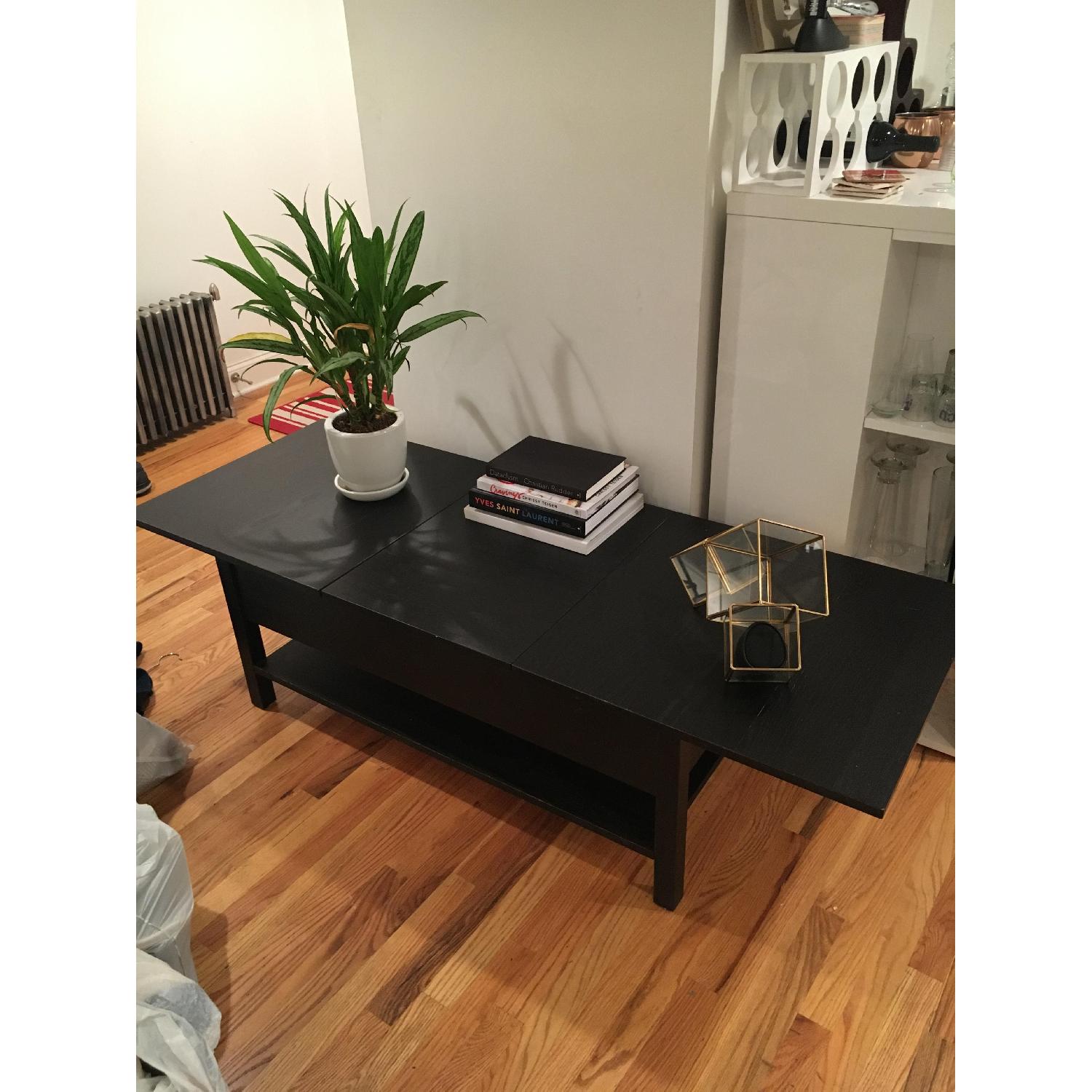 Ikea Coffee Table w/ Leaf and Built-In Storage - image-3