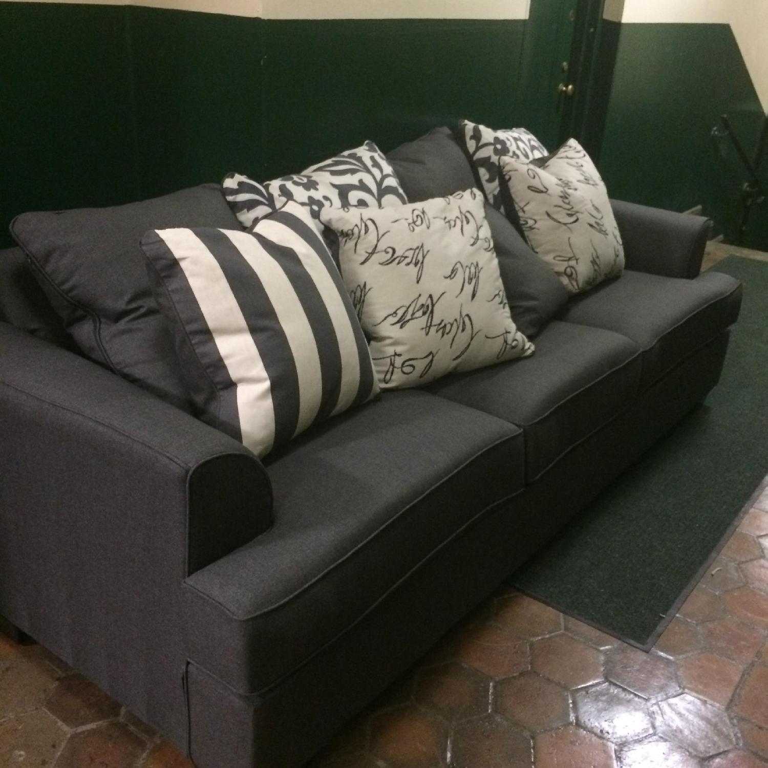 Ashley's Levon Charcoal Grey Sofa - image-1