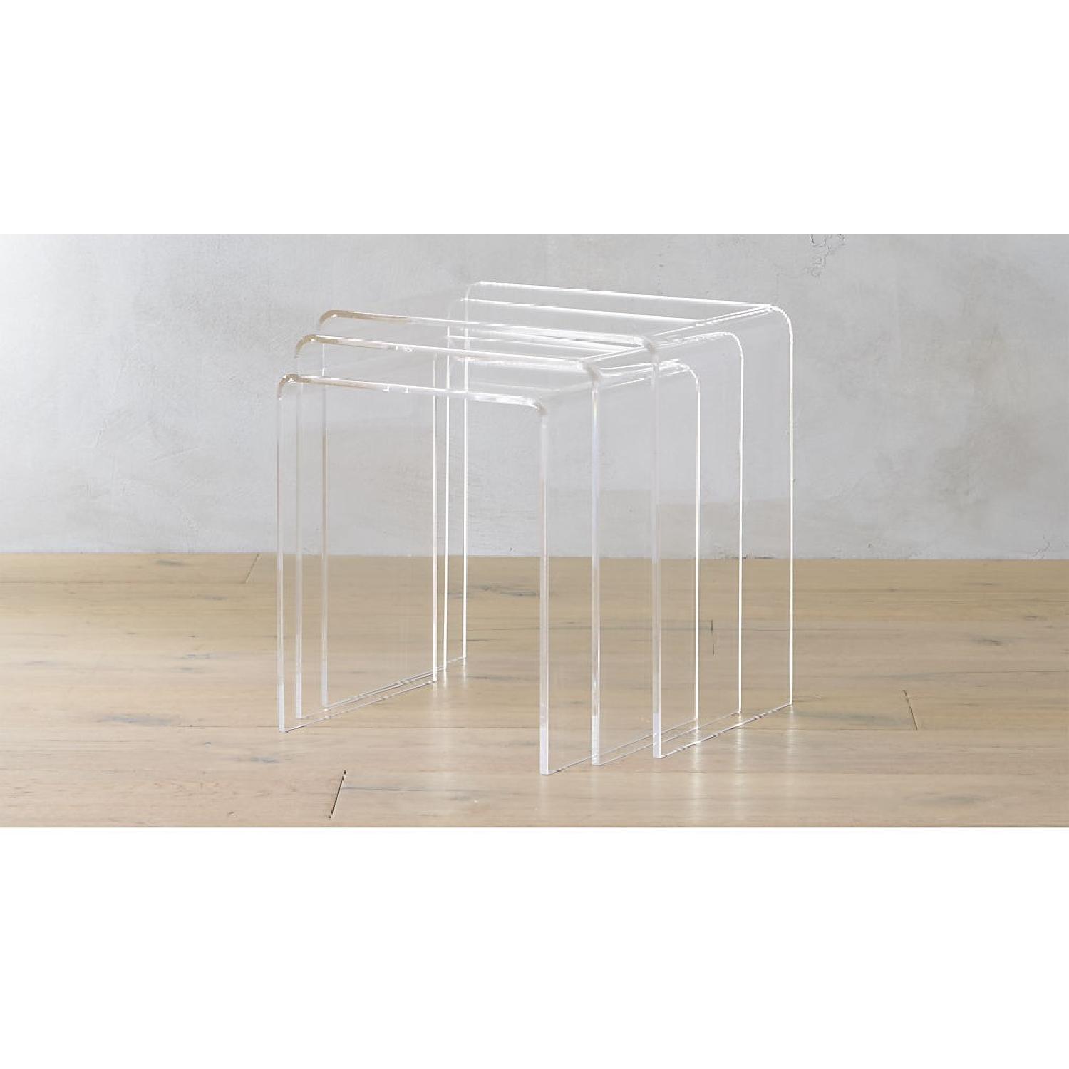 Cb2 3Piece Peekaboo Acrylic Nesting Tables AptDeco