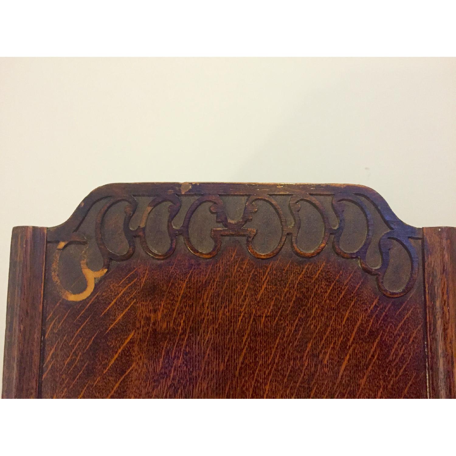 Antique Art Deco Oak Armoire - image-7