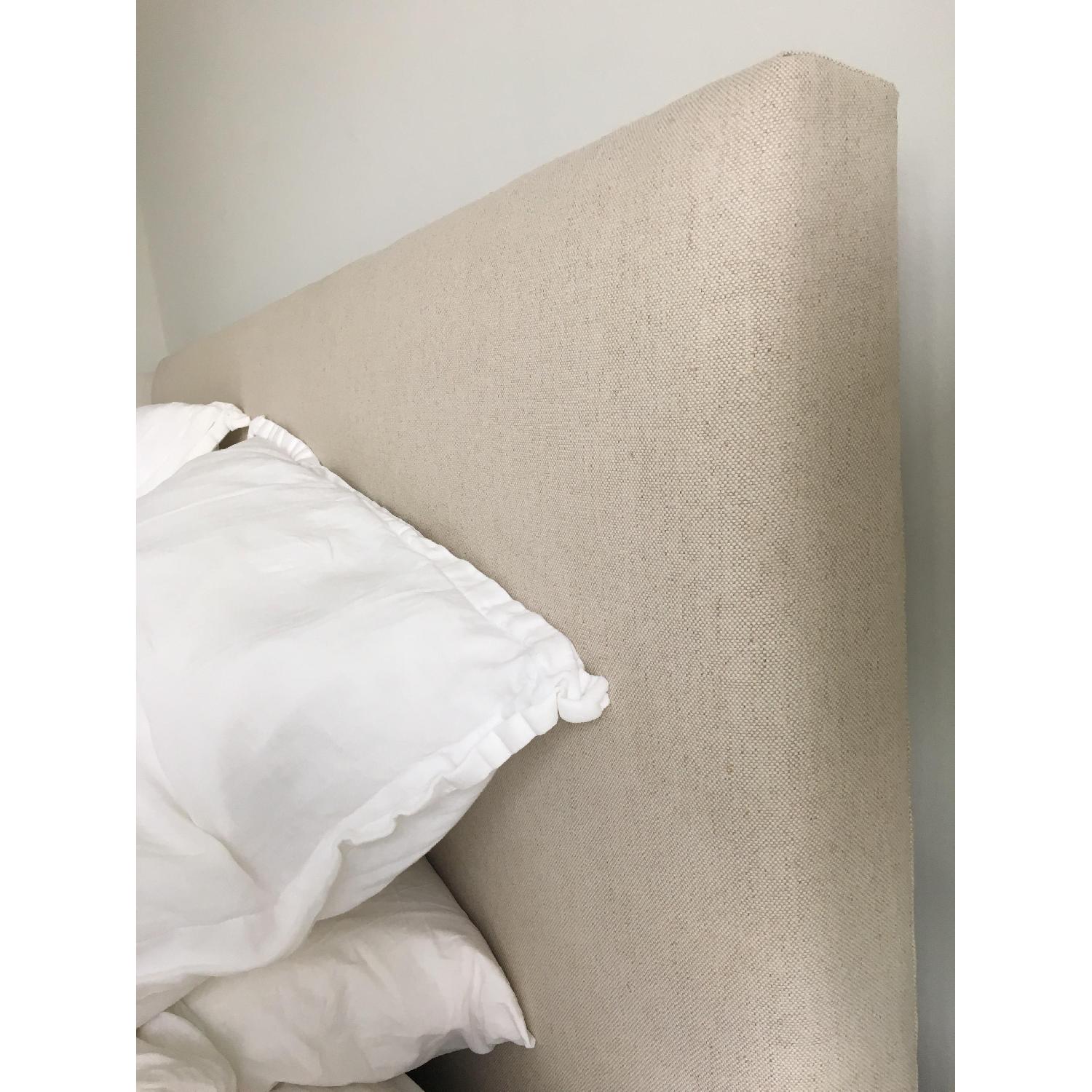 Pottery Barn Upholstered Queen Bed w/ Storage & Headboard - image-4