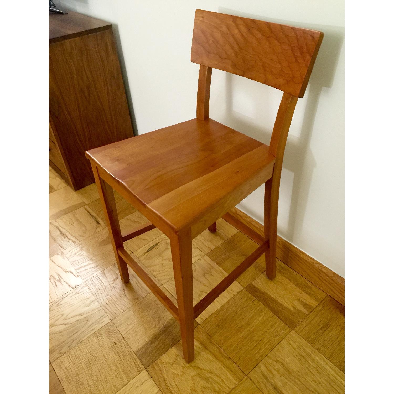 Room & Board Cherry Counter Stool w/ Wood Seat - image-3