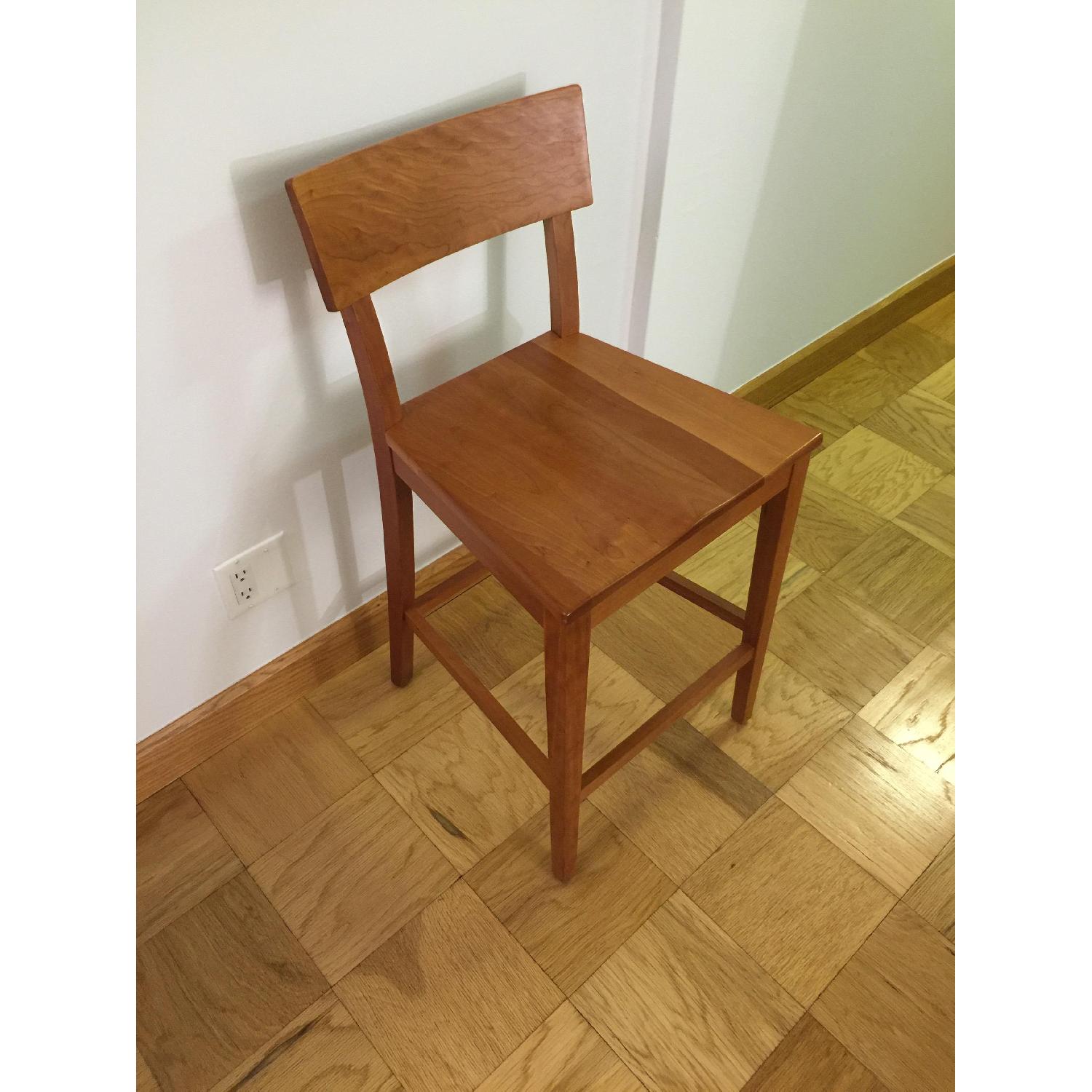 Room & Board Cherry Counter Stool w/ Wood Seat - image-4