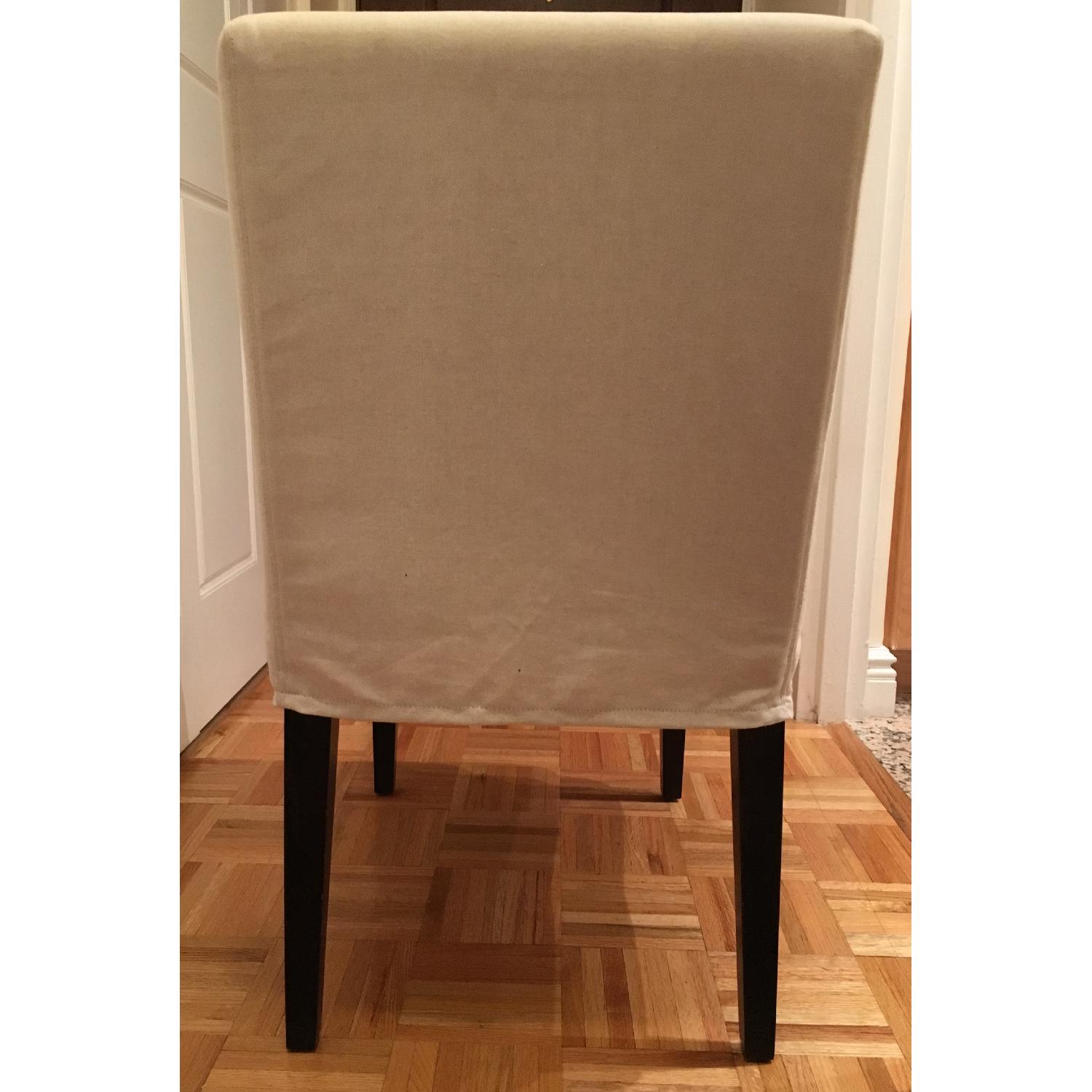 West Elm Side Chair w/ Beige Slipcover - image-2