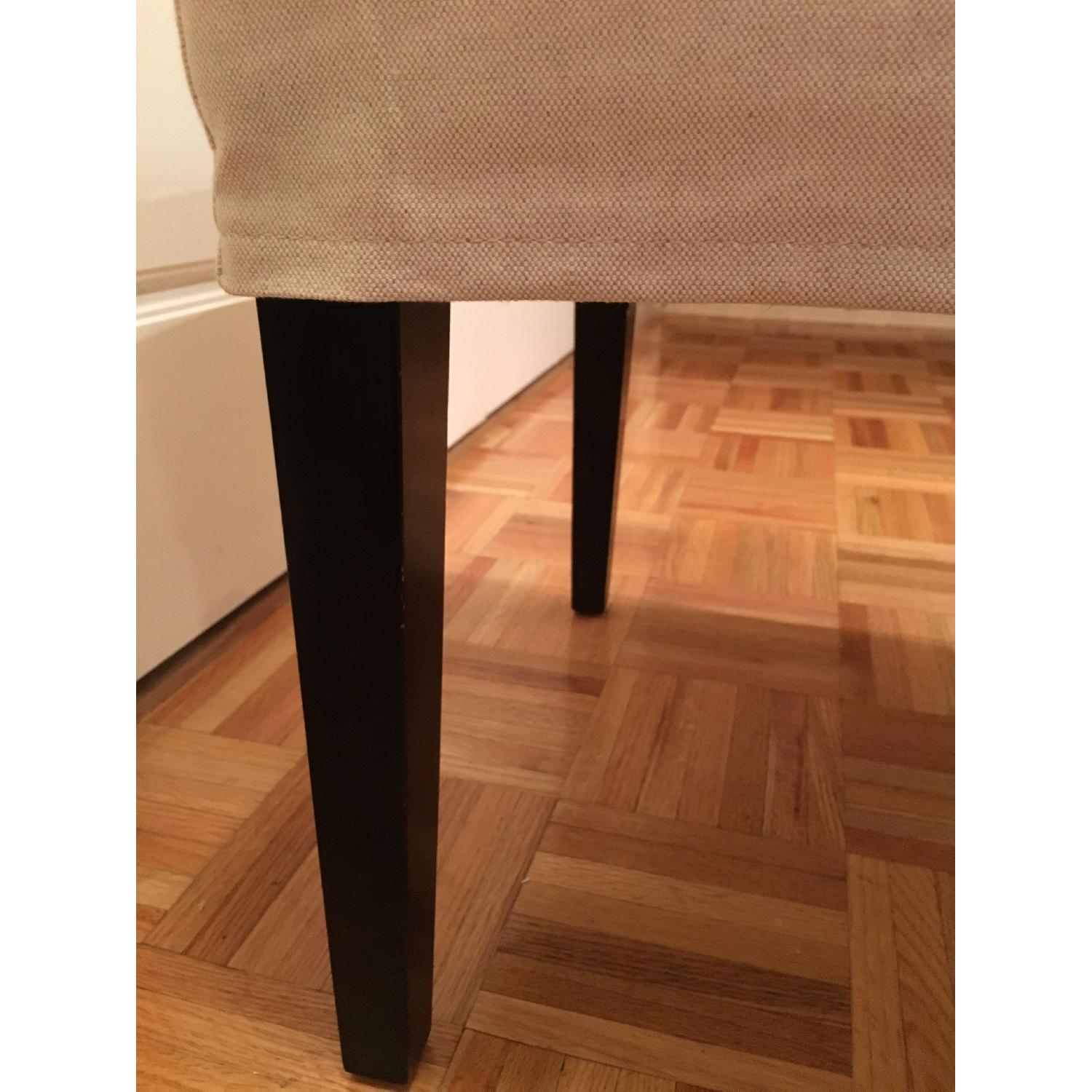 West Elm Side Chair w/ Beige Slipcover - image-4
