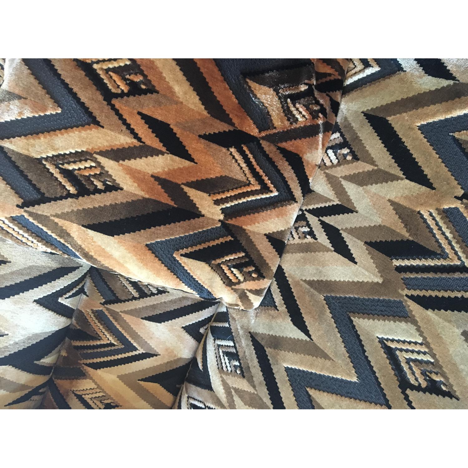 Mid-Century Velvet Chevron Loveseat - image-5