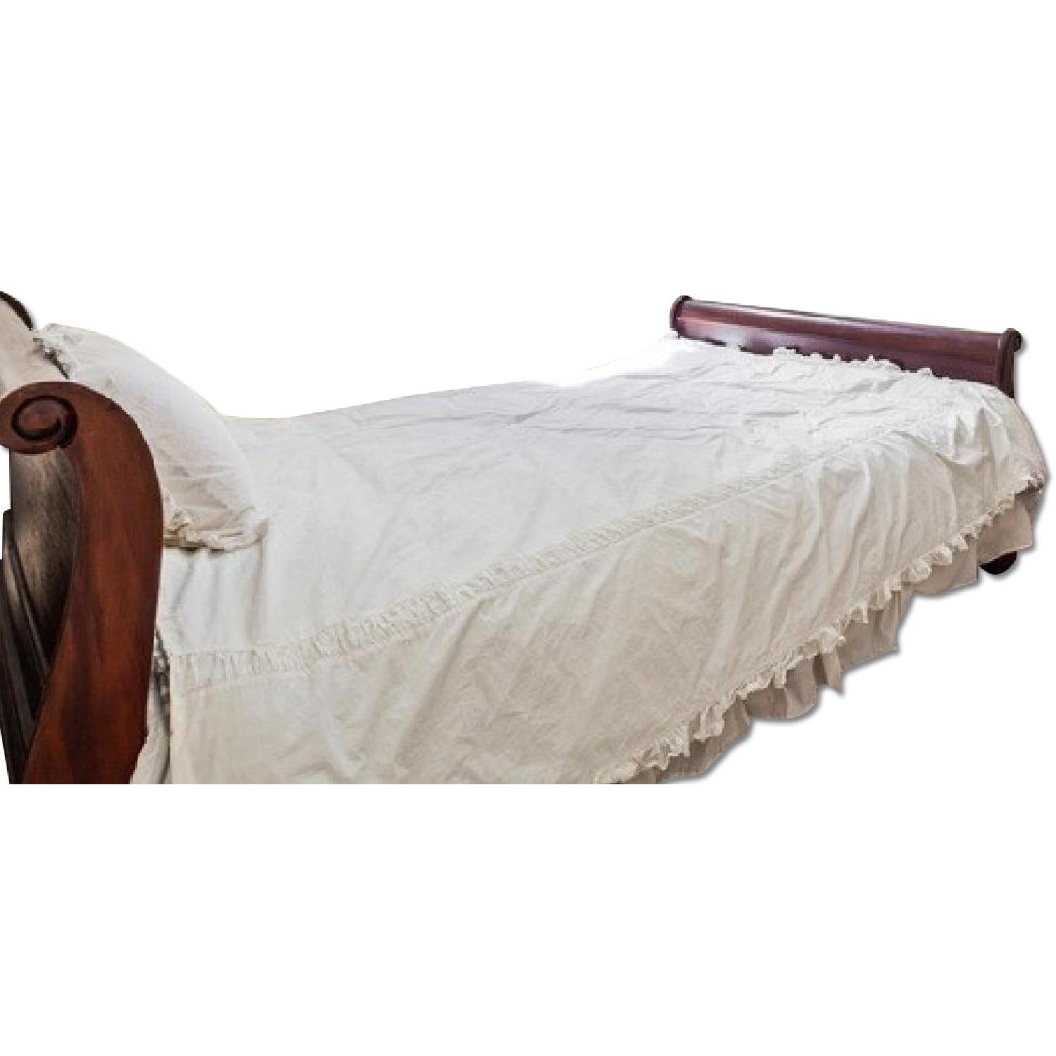 Antique Queen Size Sleigh Bed Frame - AptDeco