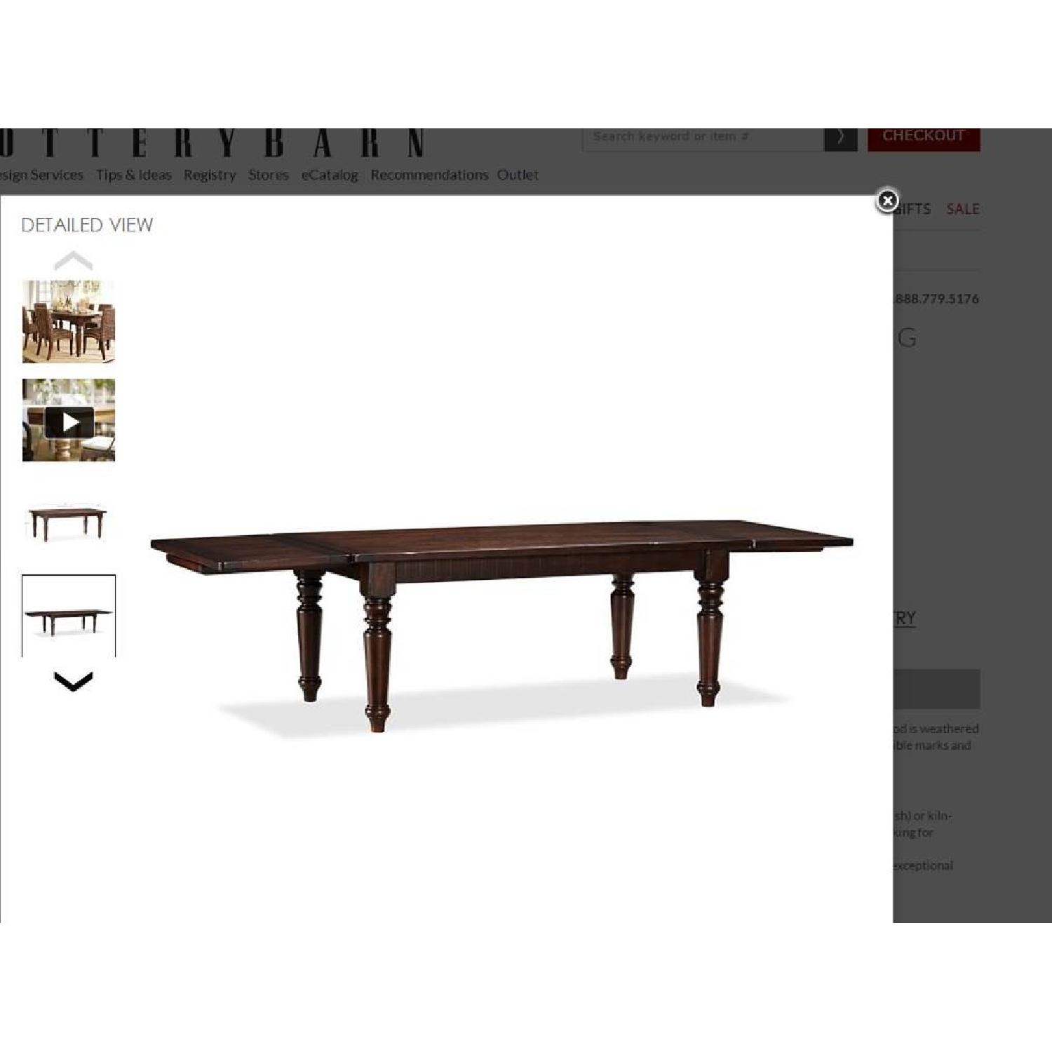 Pottery Barn Sumner Extending Dining Table w/ 4 Chairs - image-3