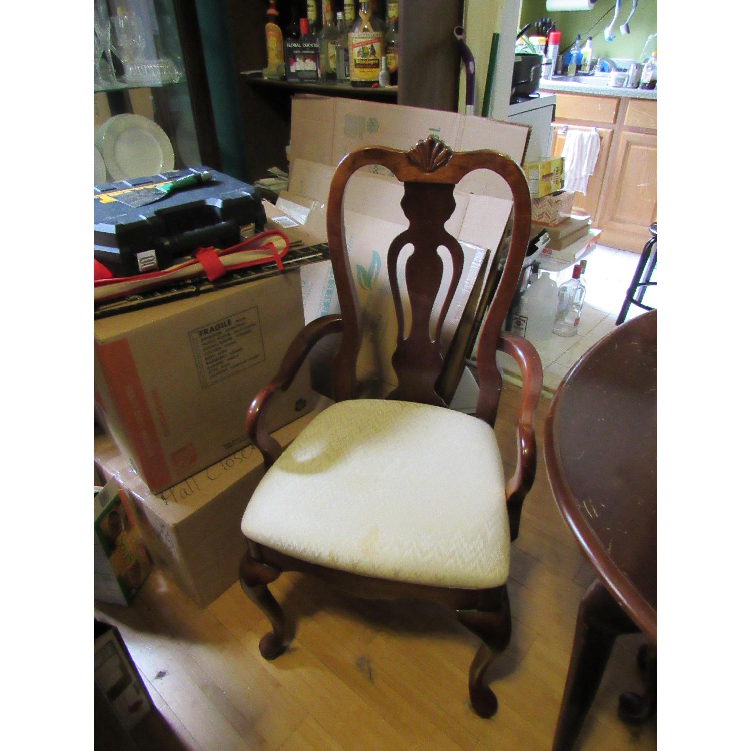 Wooden Dining Room Table w/ 6 Chairs - image-7