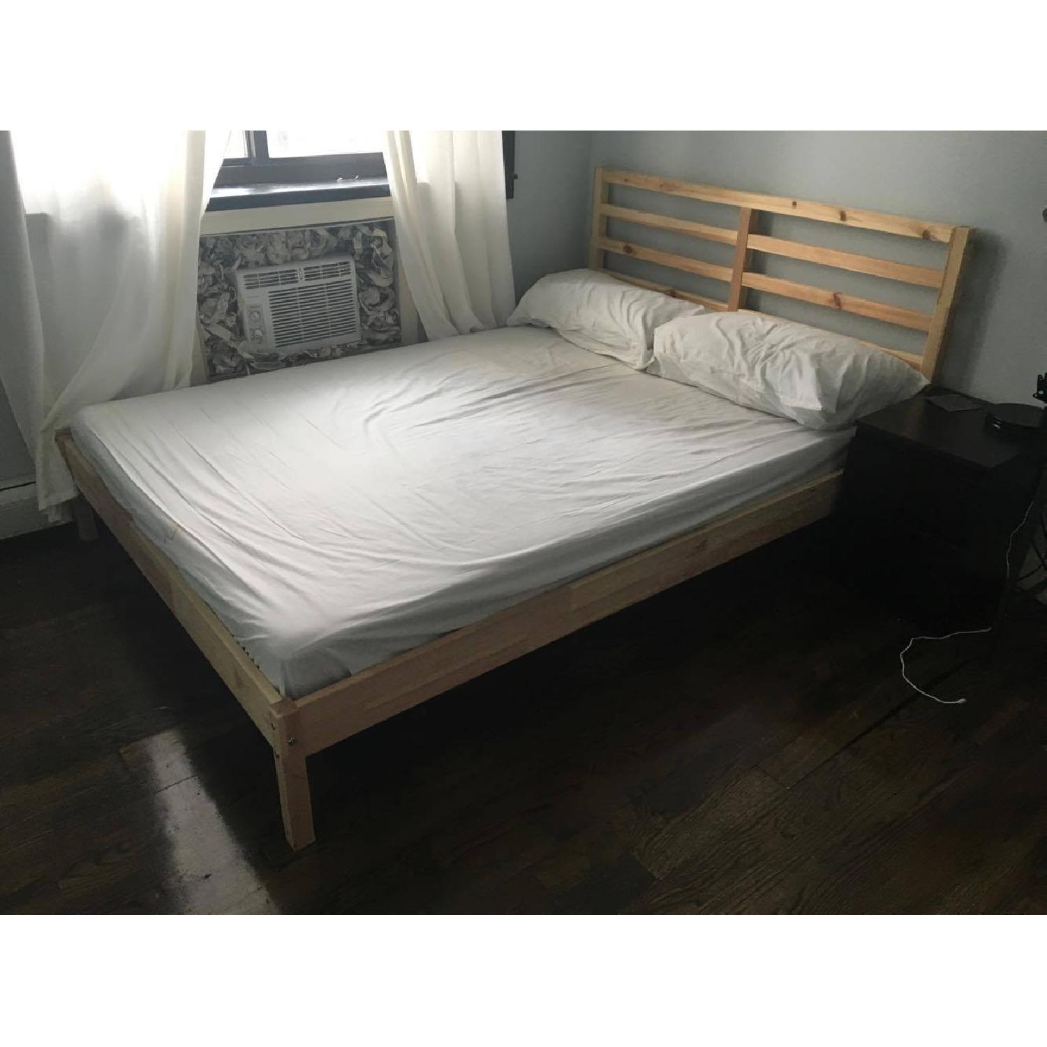 Ikea FullSize Bed Frame w/ Slatted Bed Base AptDeco