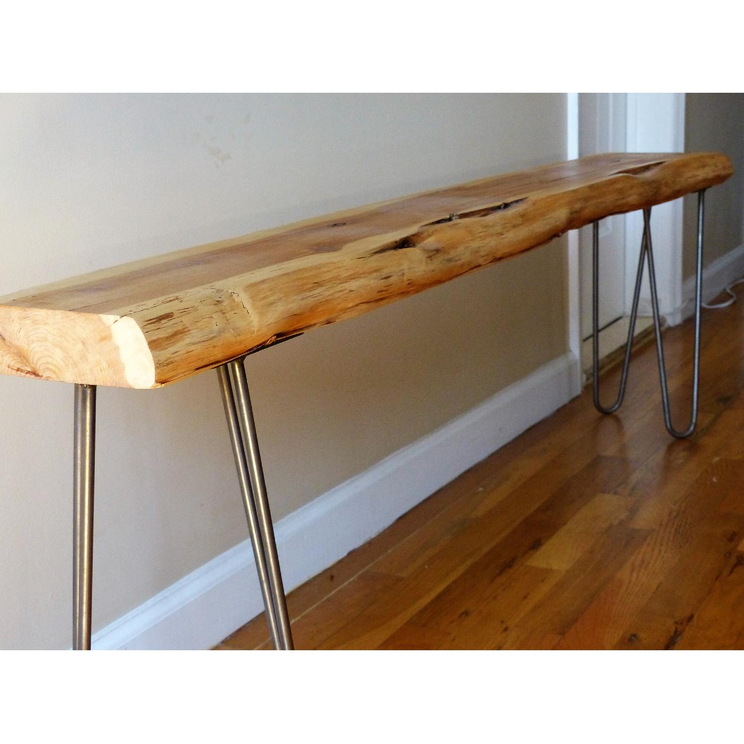 Handmade Wooden Table w/ 2 Benches - image-13