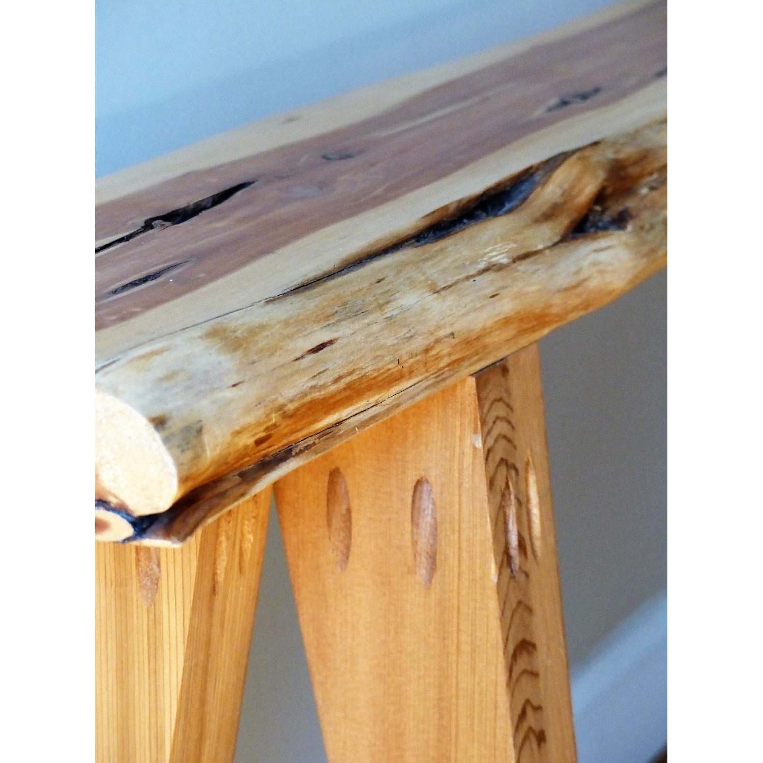 Handmade Wooden Table w/ 2 Benches - image-17