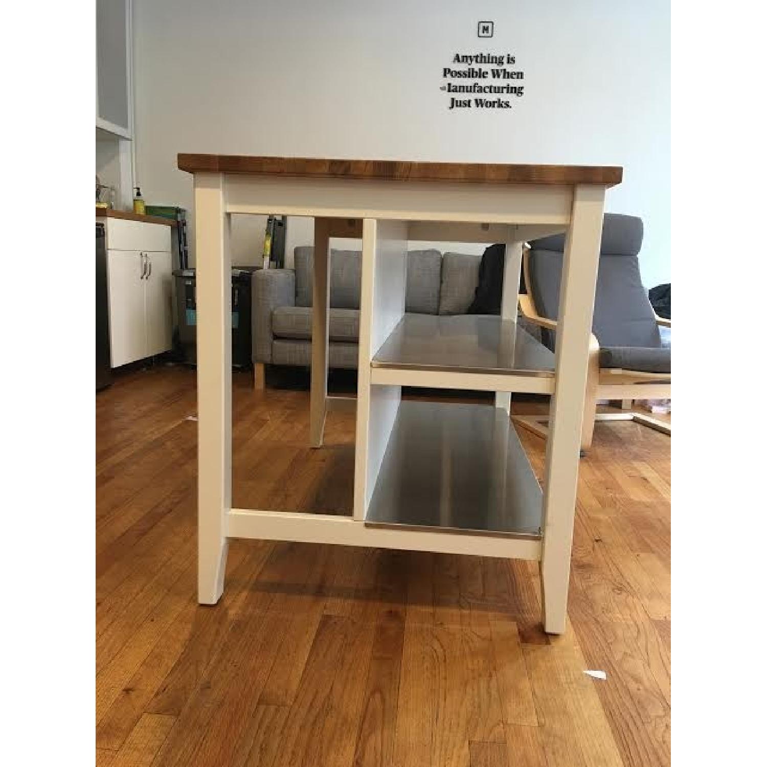 Ikea Stenstorp White Oak Kitchen Island - image-4