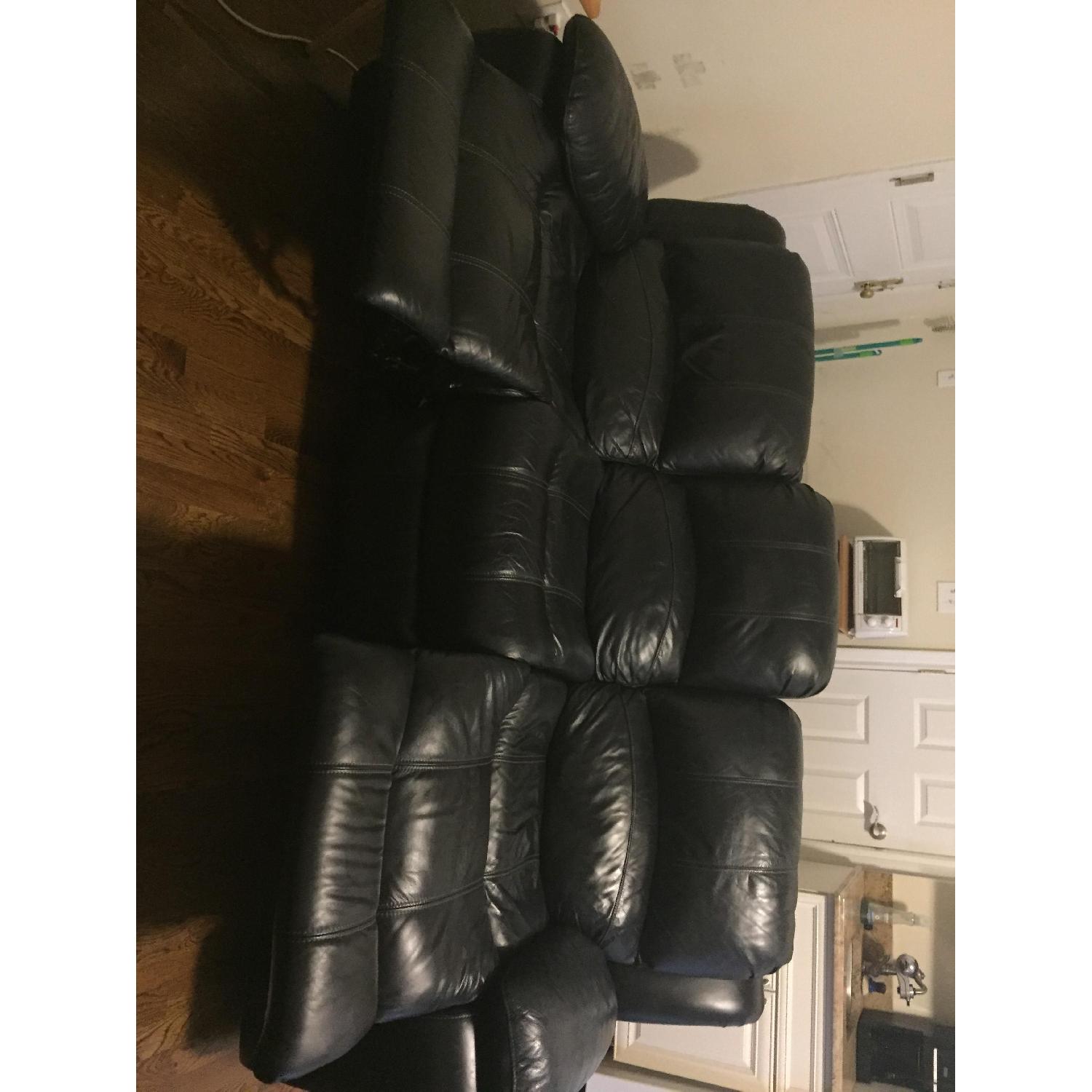 Raymour and Flanigan Black Bryant Reclining Sofa - image-3