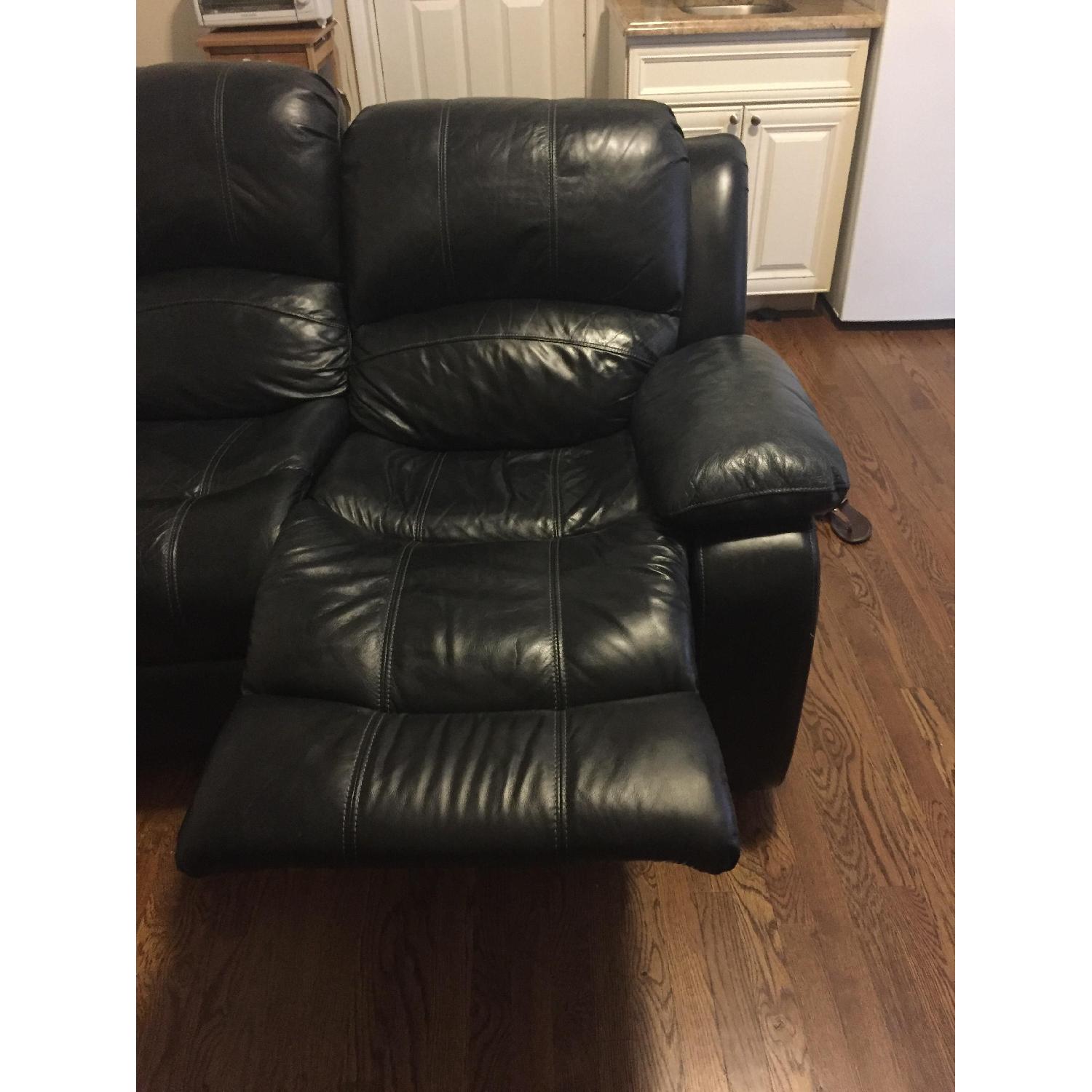 Raymour and Flanigan Black Bryant Reclining Sofa - image-4