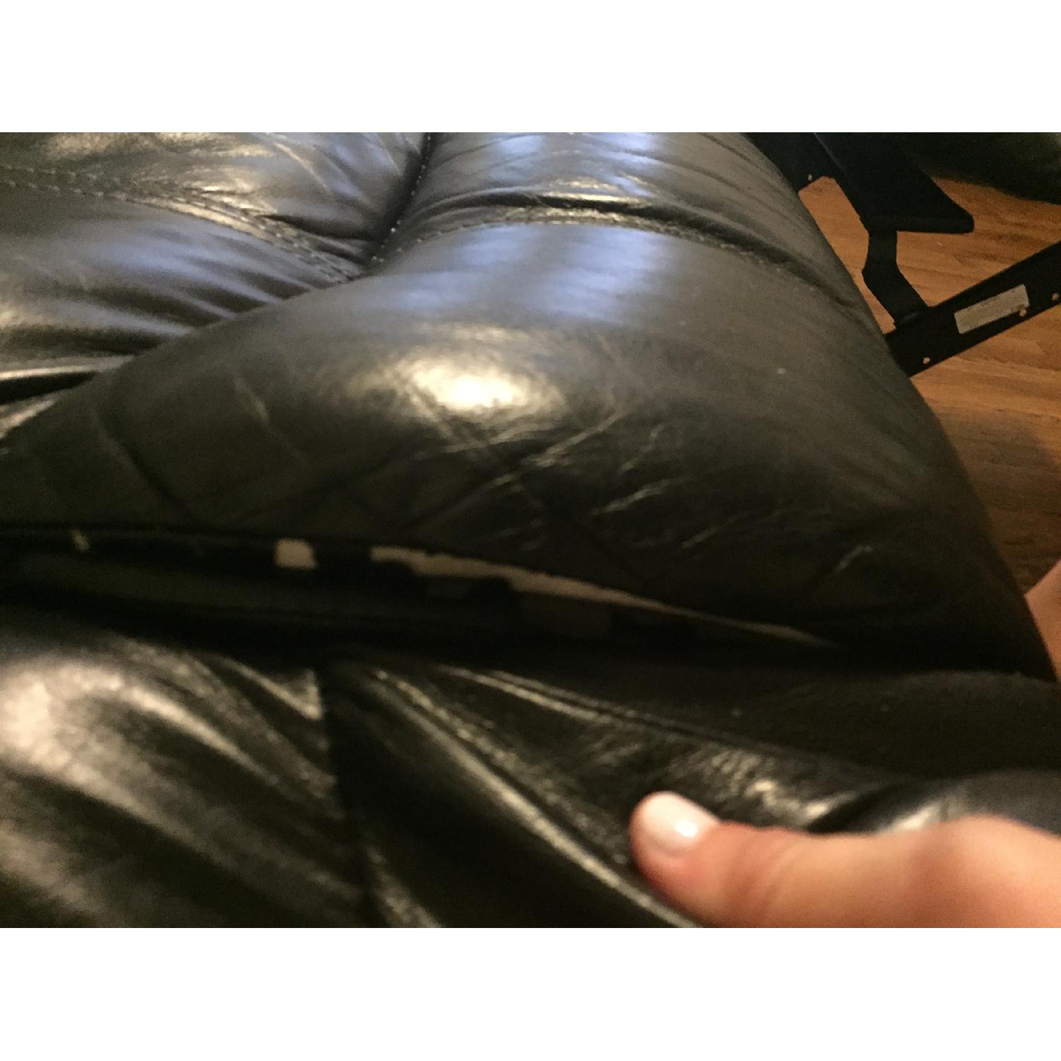 Raymour and Flanigan Black Bryant Reclining Sofa - image-6