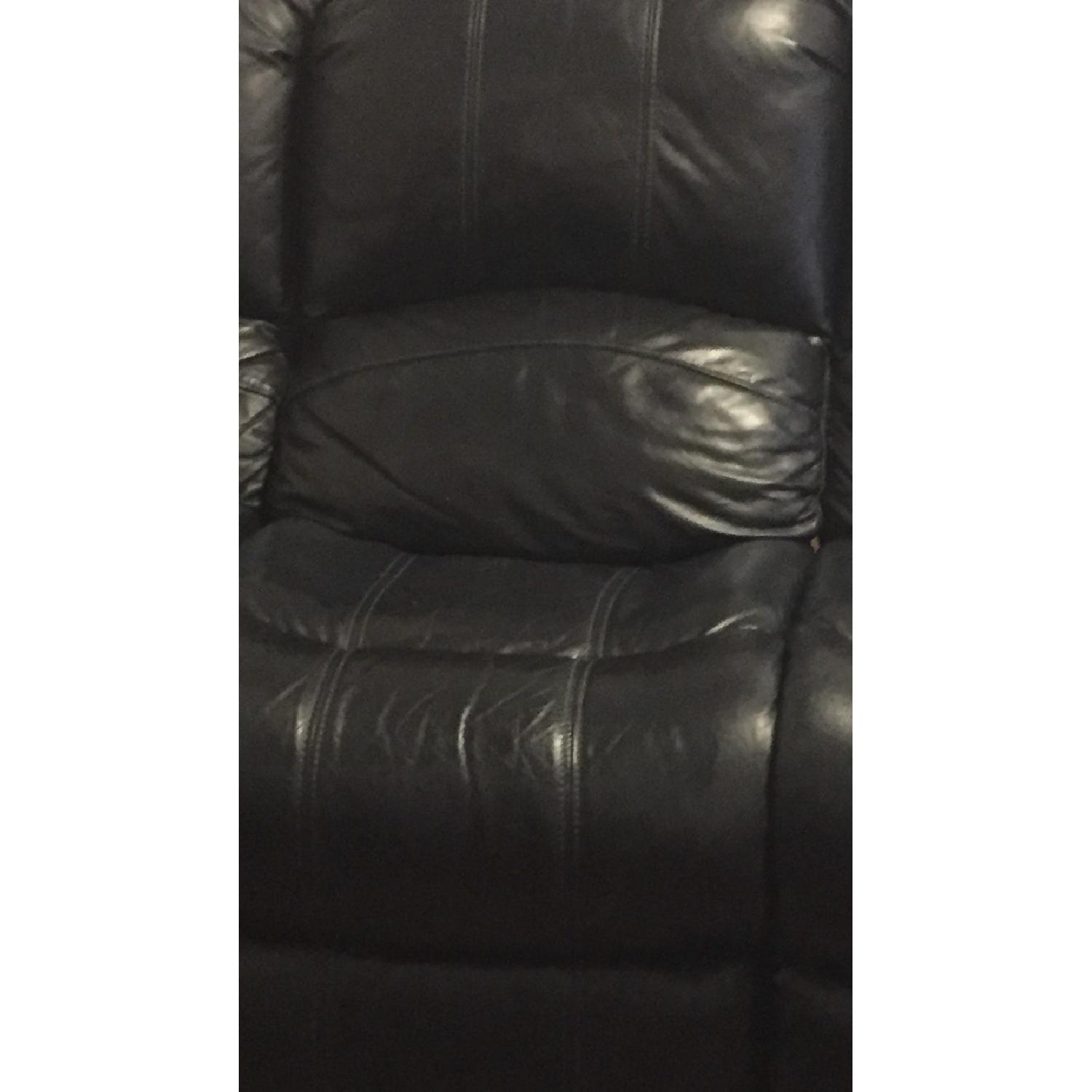 Raymour and Flanigan Black Bryant Reclining Sofa - image-8