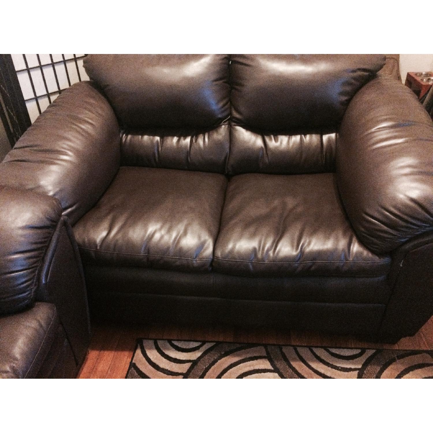 Leather Loveseat - image-1