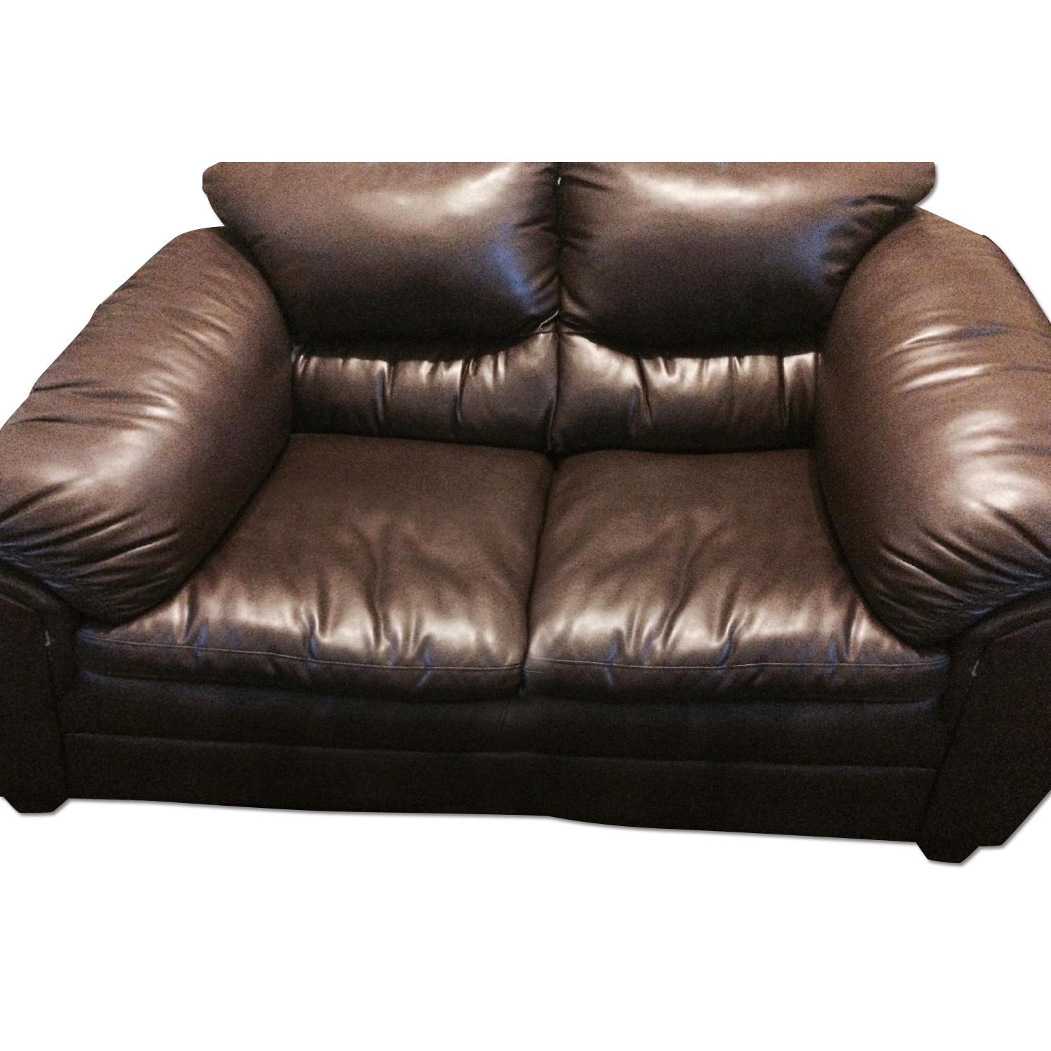 Leather Loveseat - image-0