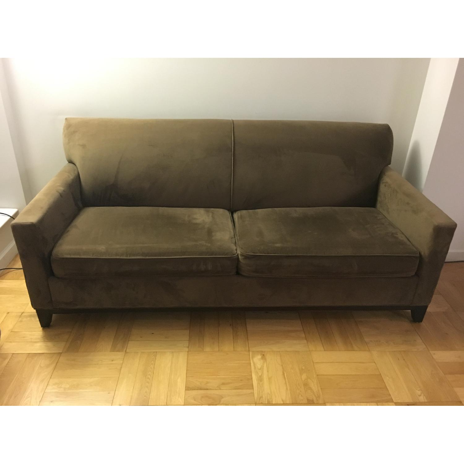 Raymour & Flanigan Microfiber Sleeper Sofa - image-1