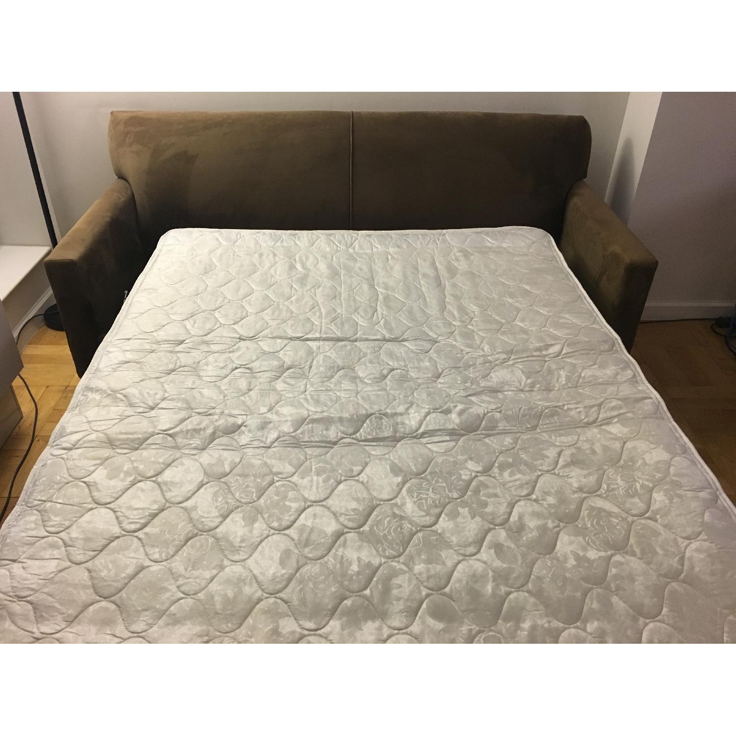 Raymour & Flanigan Microfiber Sleeper Sofa - image-4