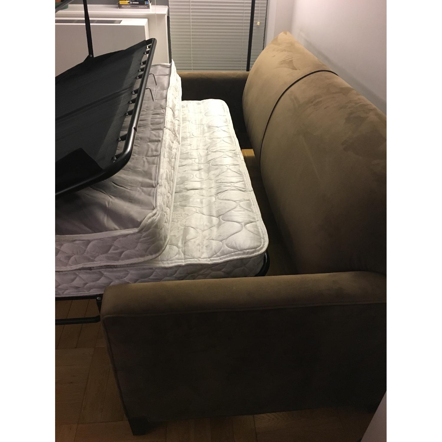 Raymour & Flanigan Microfiber Sleeper Sofa - image-6