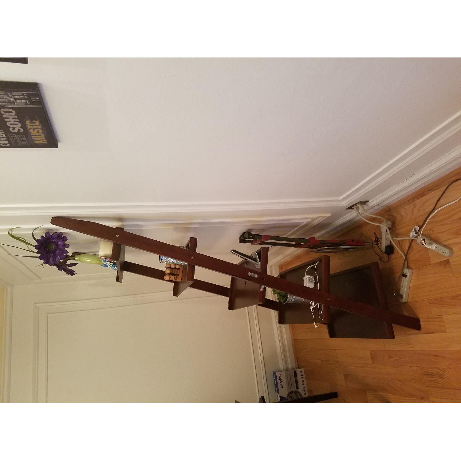 Walnut Five Tier Ladder Shelf - image-5